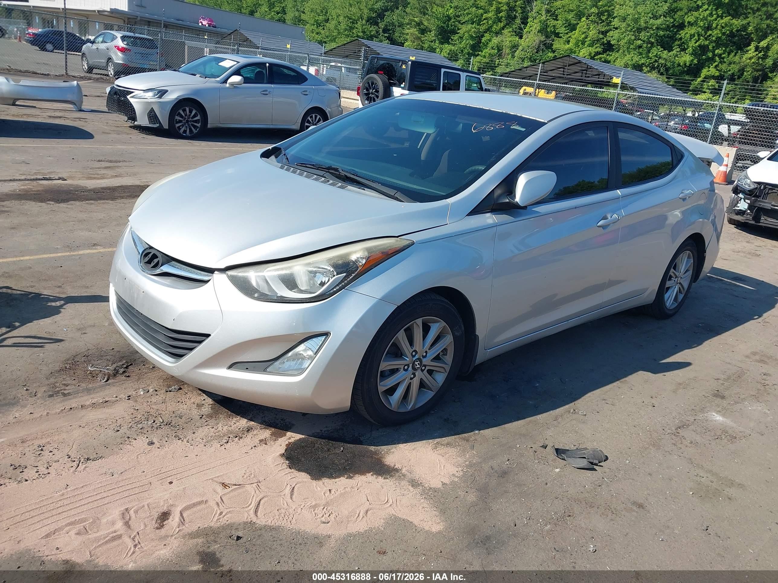 2015 Hyundai Elantra Se Silver vin: 5NPDH4AE9FH594921