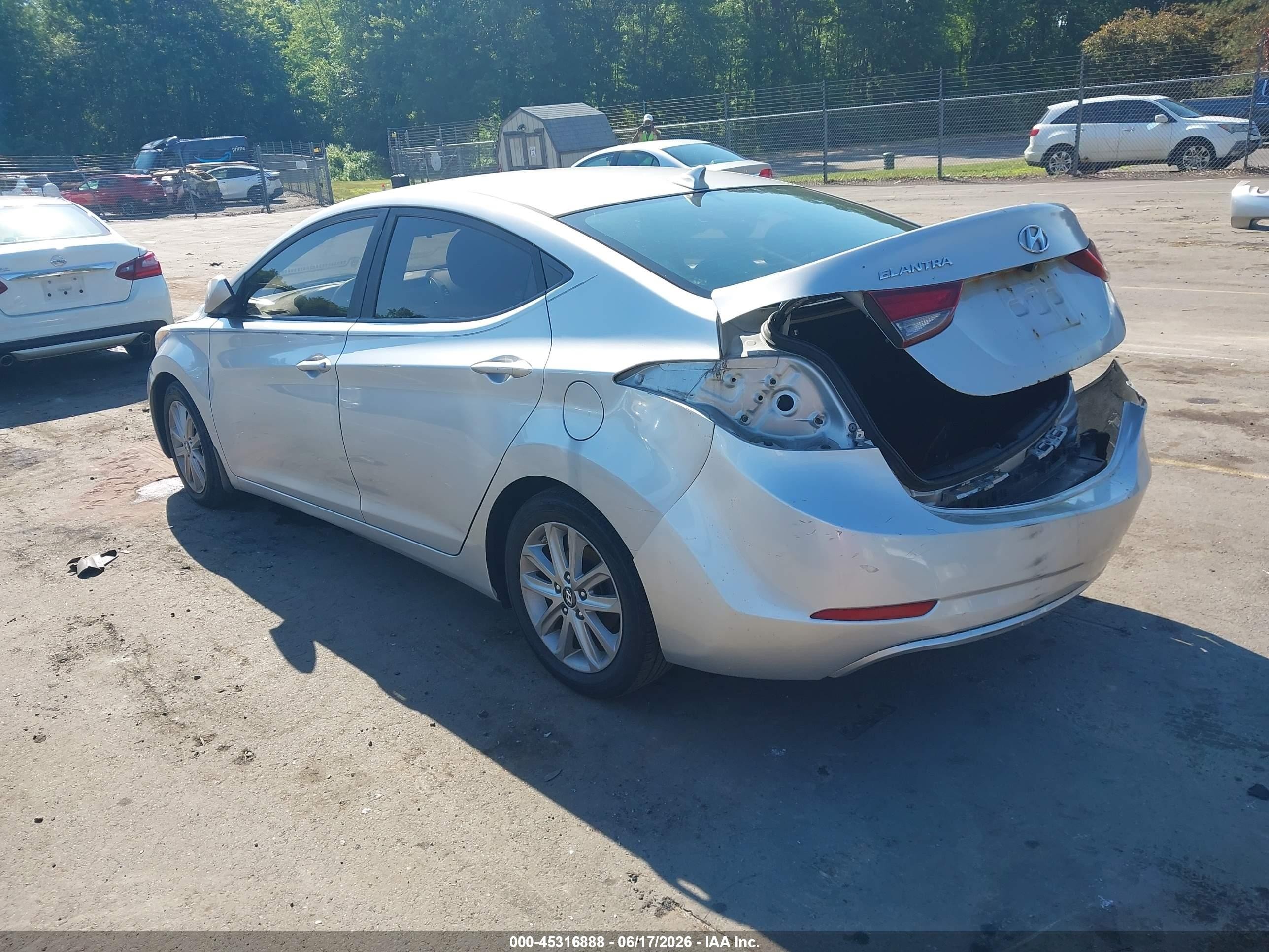 2015 Hyundai Elantra Se Silver vin: 5NPDH4AE9FH594921