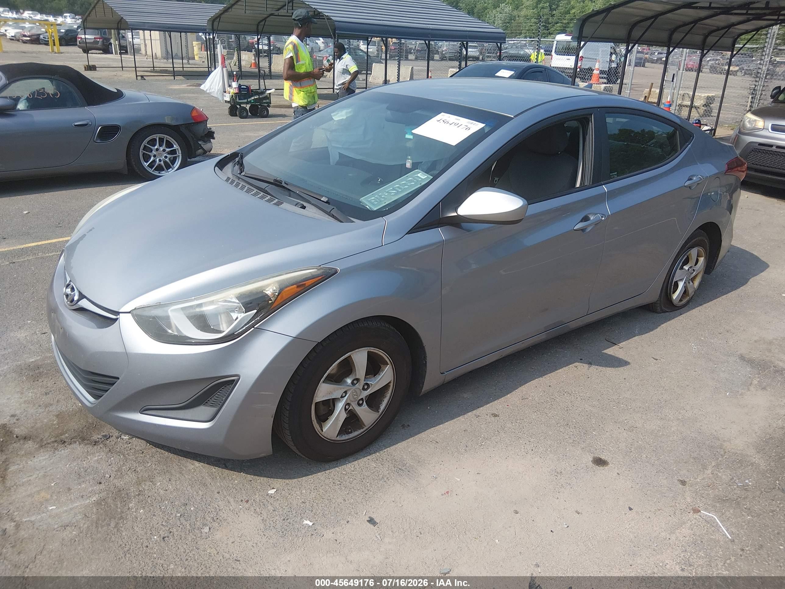 2015 Hyundai Elantra Se Silver vin: 5NPDH4AE9FH595860