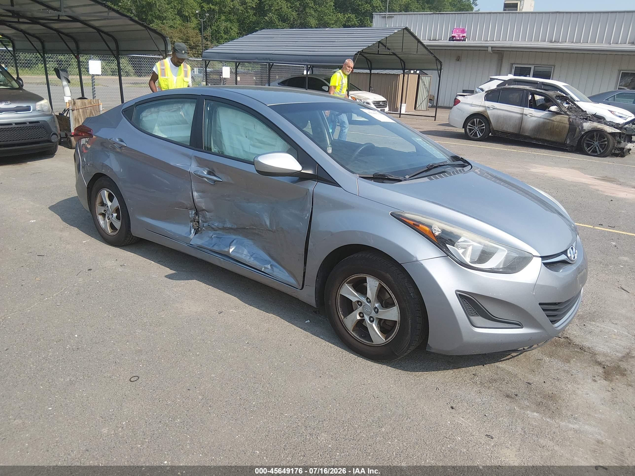 2015 Hyundai Elantra Se Silver vin: 5NPDH4AE9FH595860