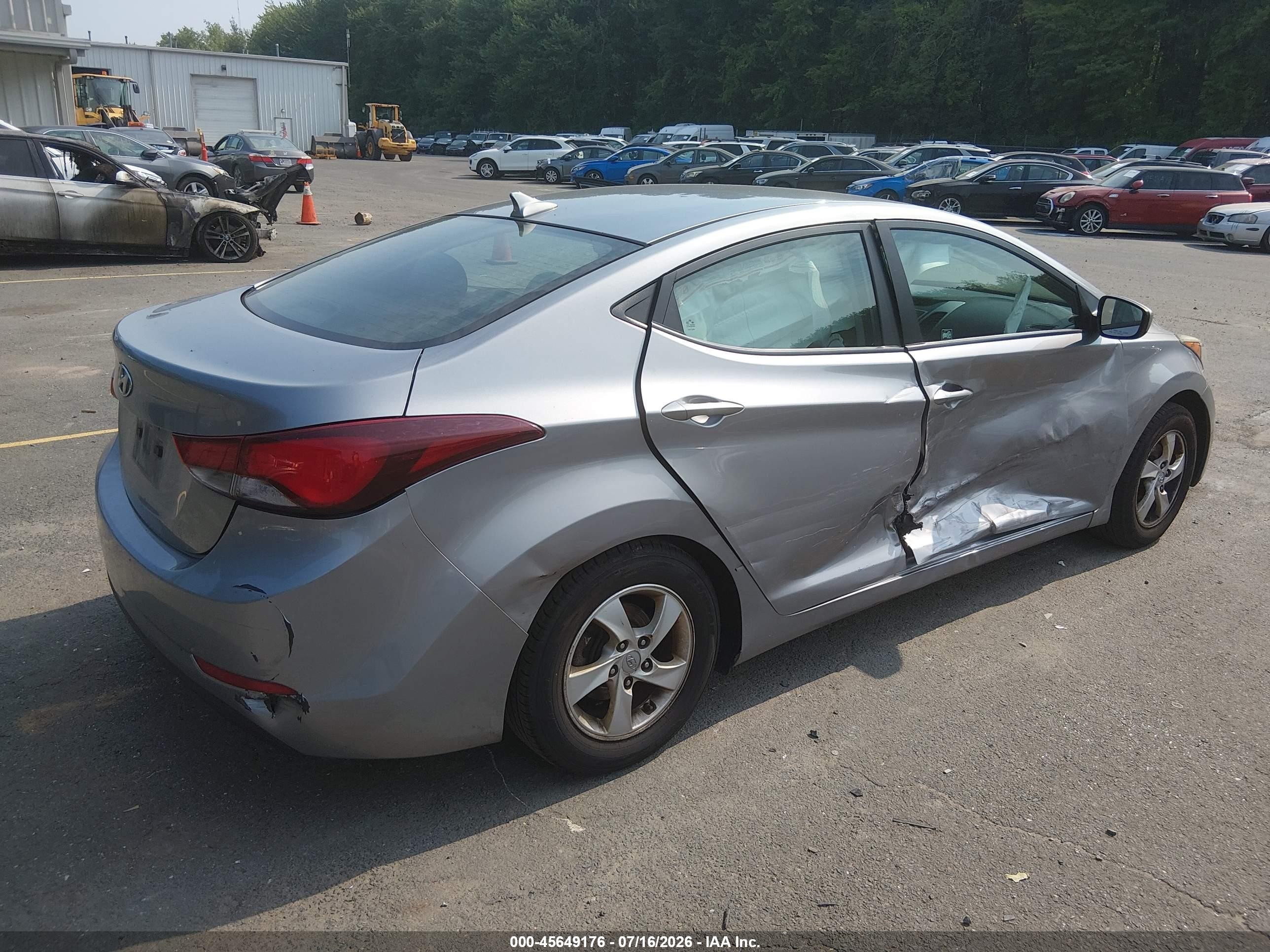 2015 Hyundai Elantra Se Silver vin: 5NPDH4AE9FH595860