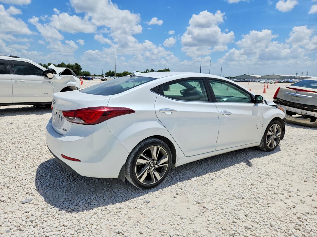 2015 Hyundai Elantra Limited White vin: 5NPDH4AE9FH600765