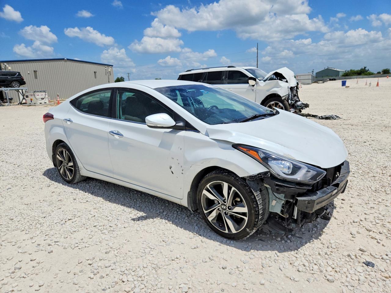 2015 Hyundai Elantra Limited White vin: 5NPDH4AE9FH600765