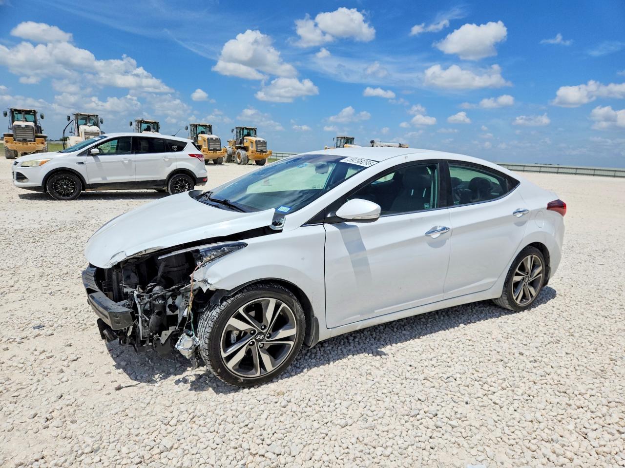 2015 Hyundai Elantra Limited White vin: 5NPDH4AE9FH600765