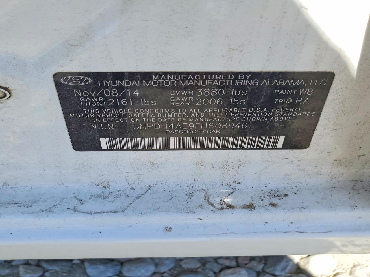 2015 Hyundai Elantra Se Белый vin: 5NPDH4AE9FH608946