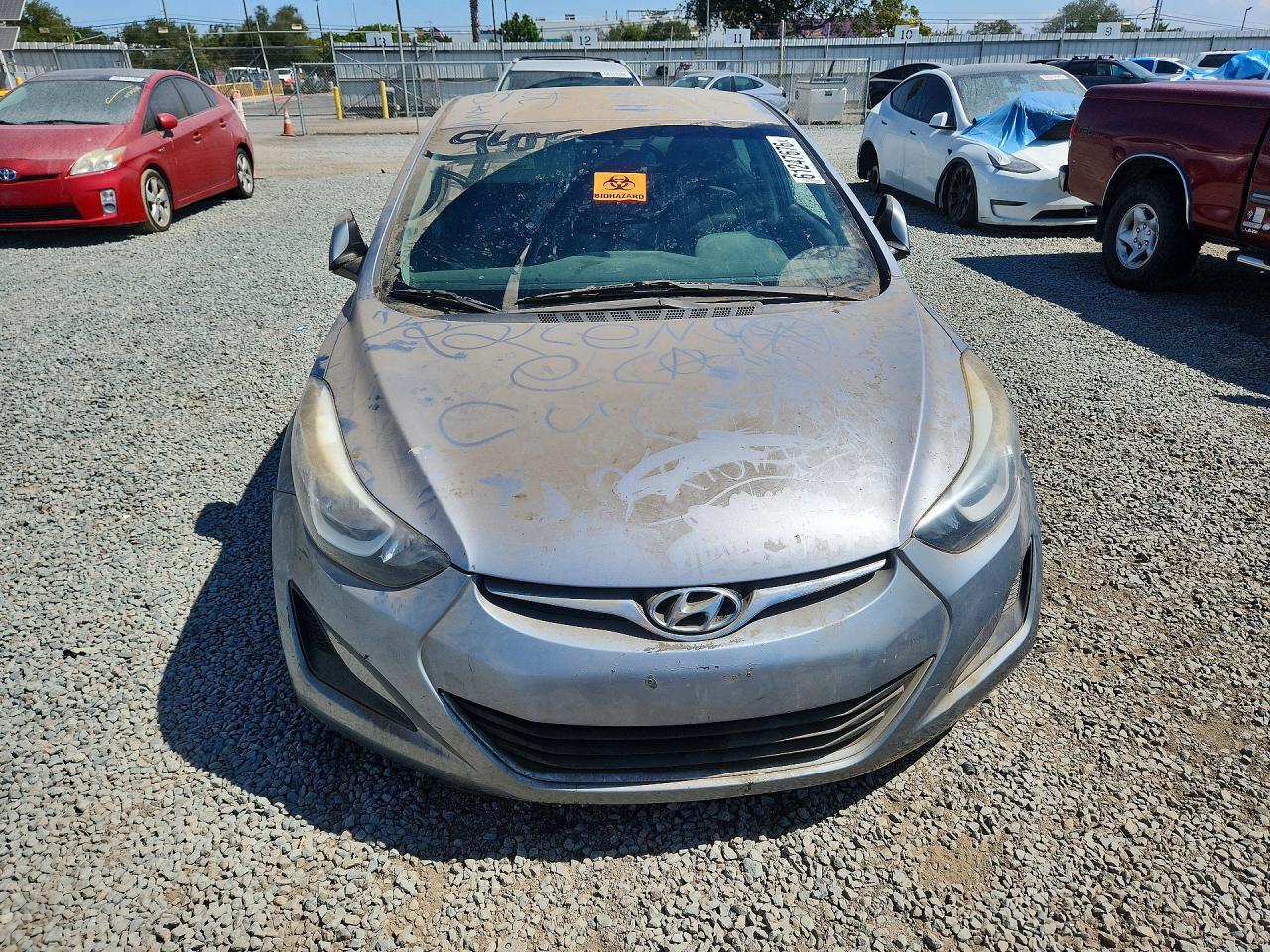 2015 Hyundai Elantra Se Gray vin: 5NPDH4AE9FH614648