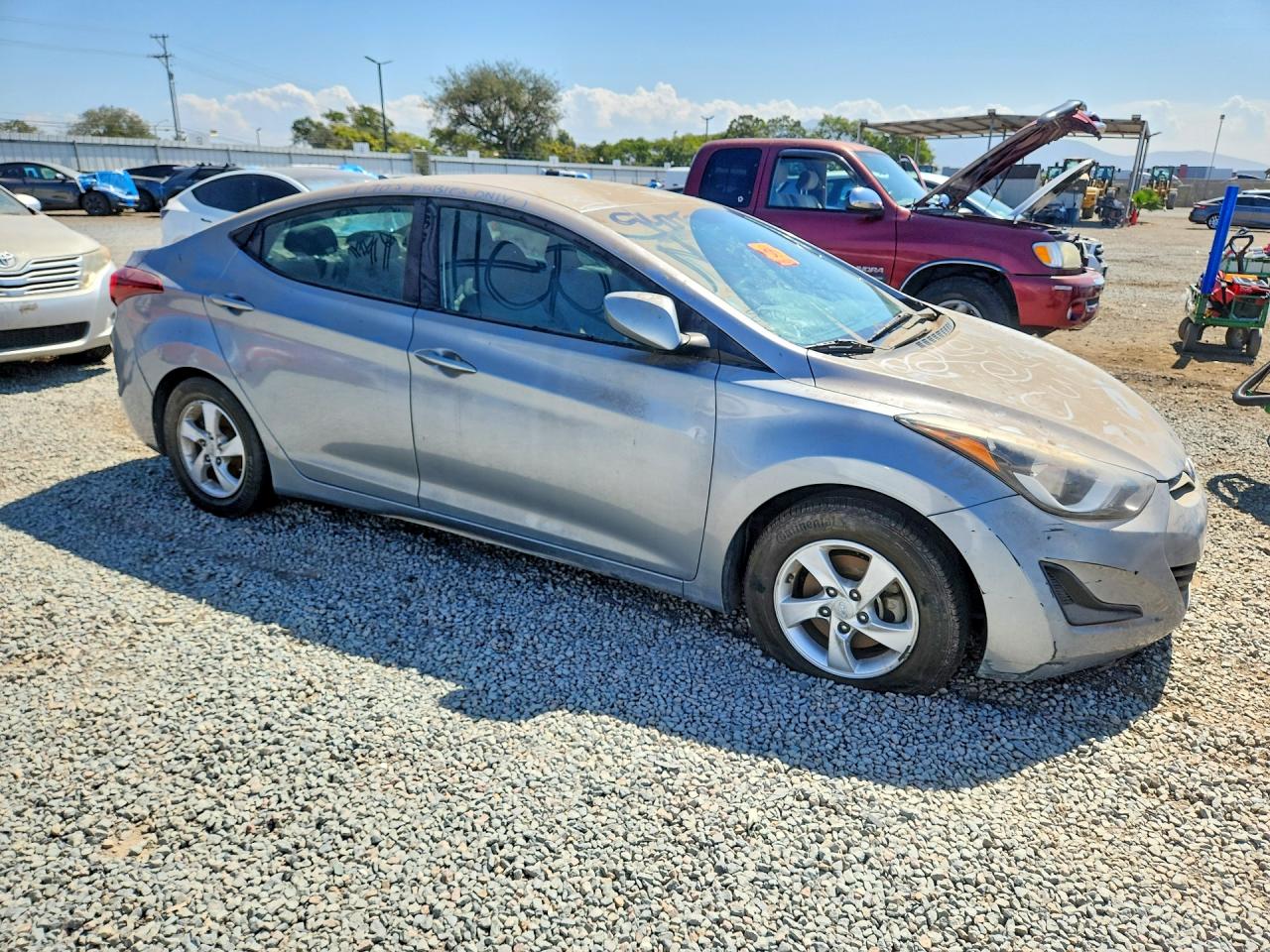 2015 Hyundai Elantra Se Gray vin: 5NPDH4AE9FH614648