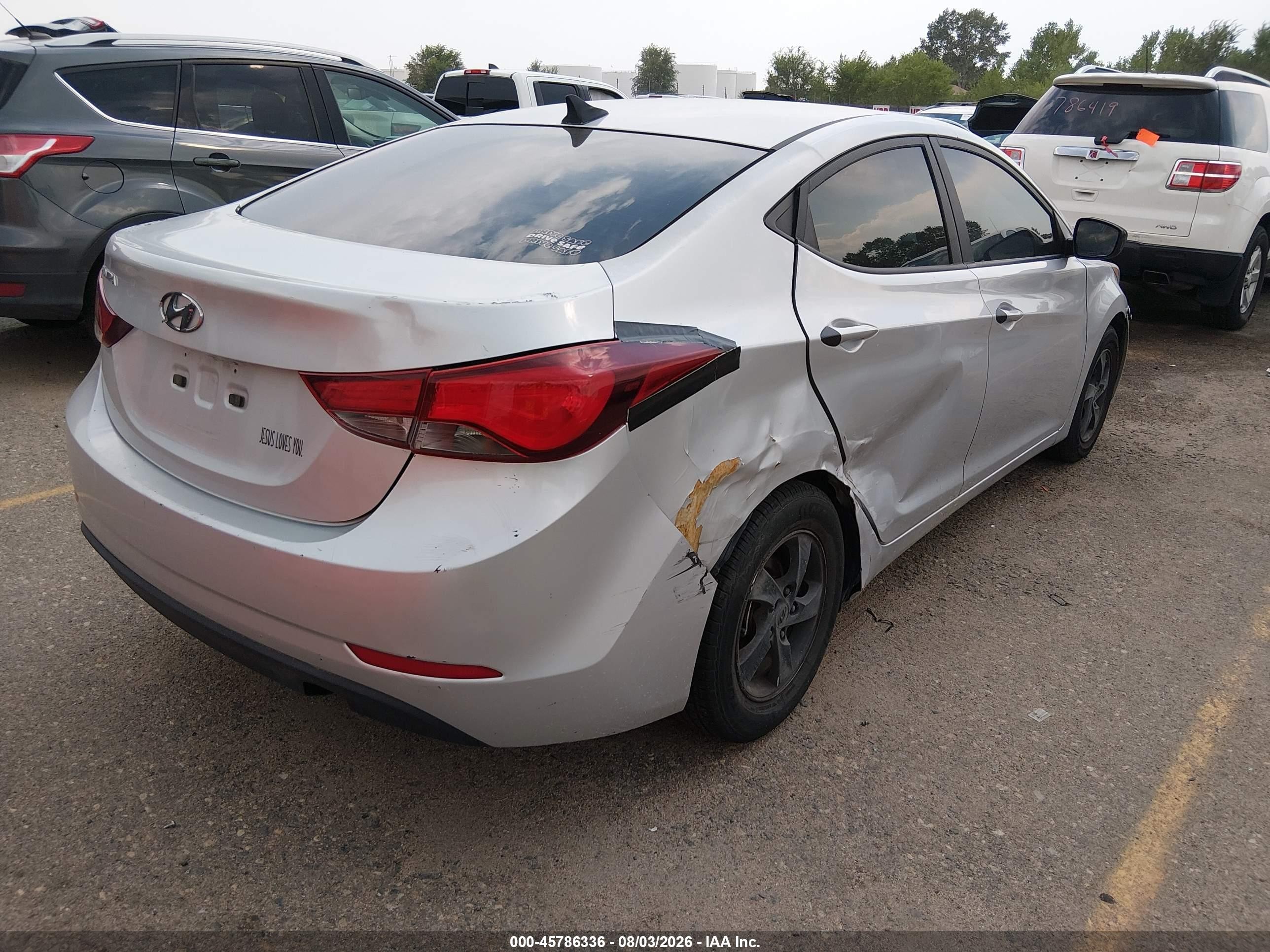 2015 Hyundai Elantra Se Серебряный vin: 5NPDH4AE9FH614777