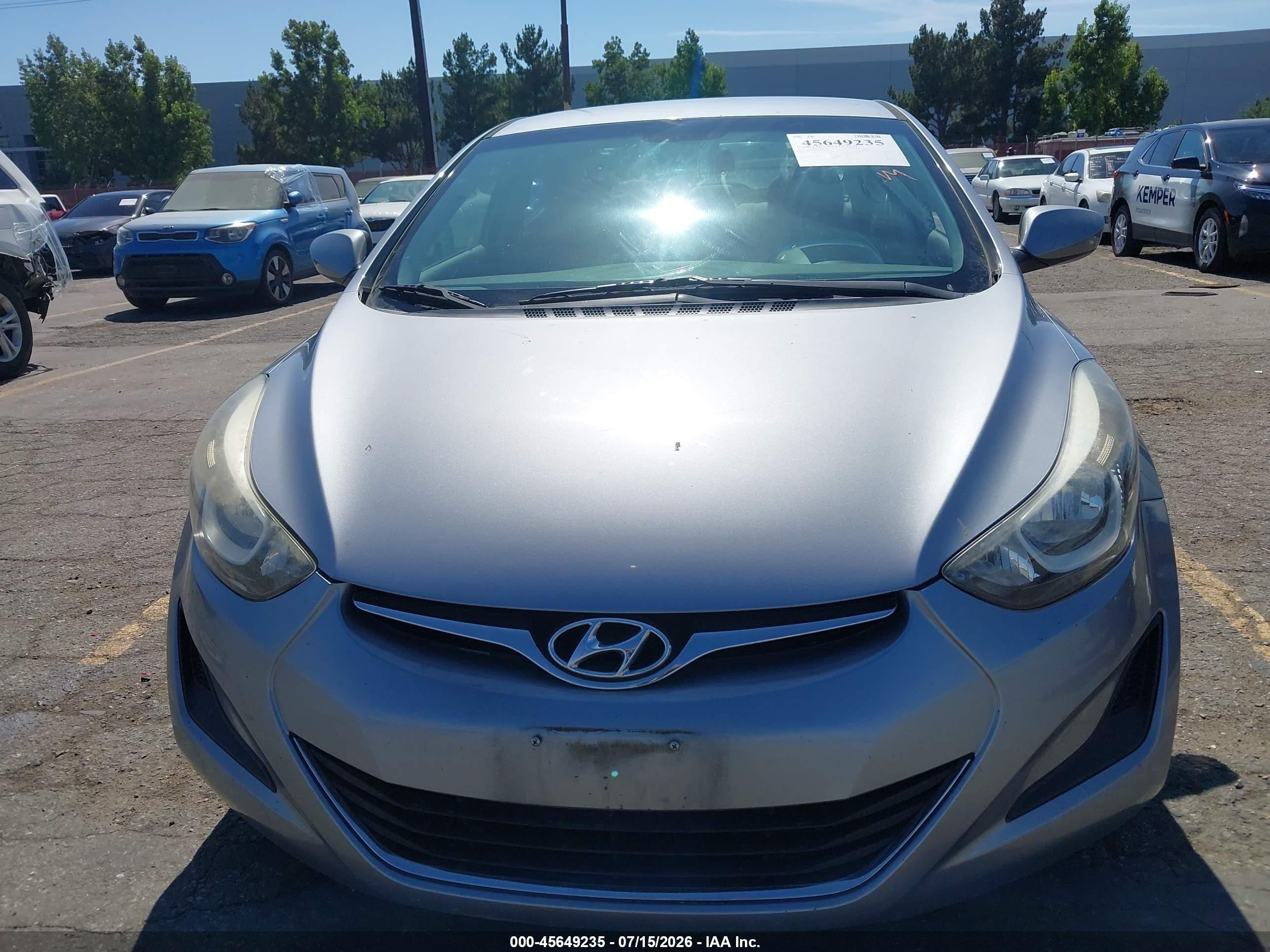 2015 Hyundai Elantra Se Silver vin: 5NPDH4AE9FH614990