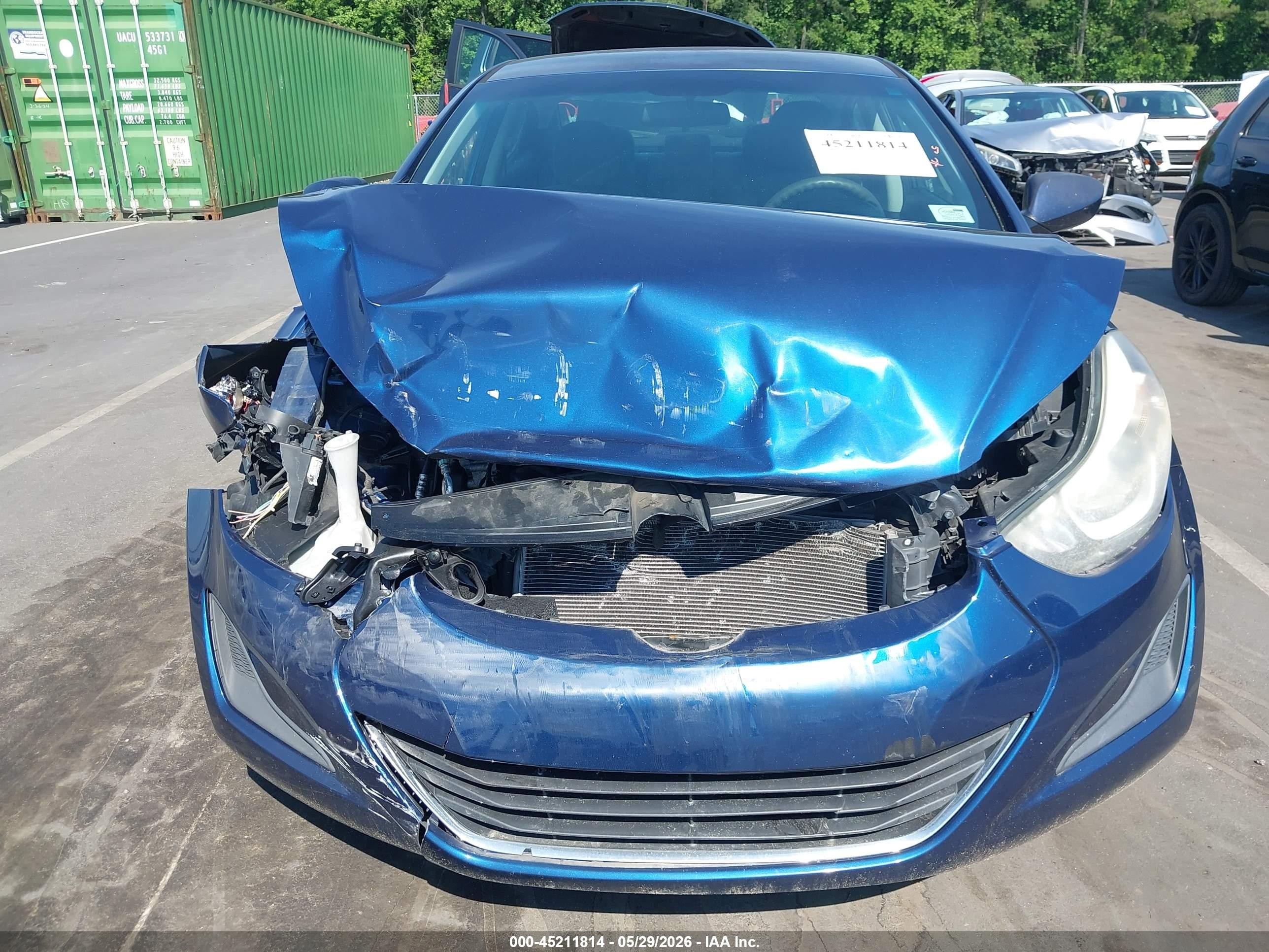 2015 Hyundai Elantra Se Blue vin: 5NPDH4AE9FH615010