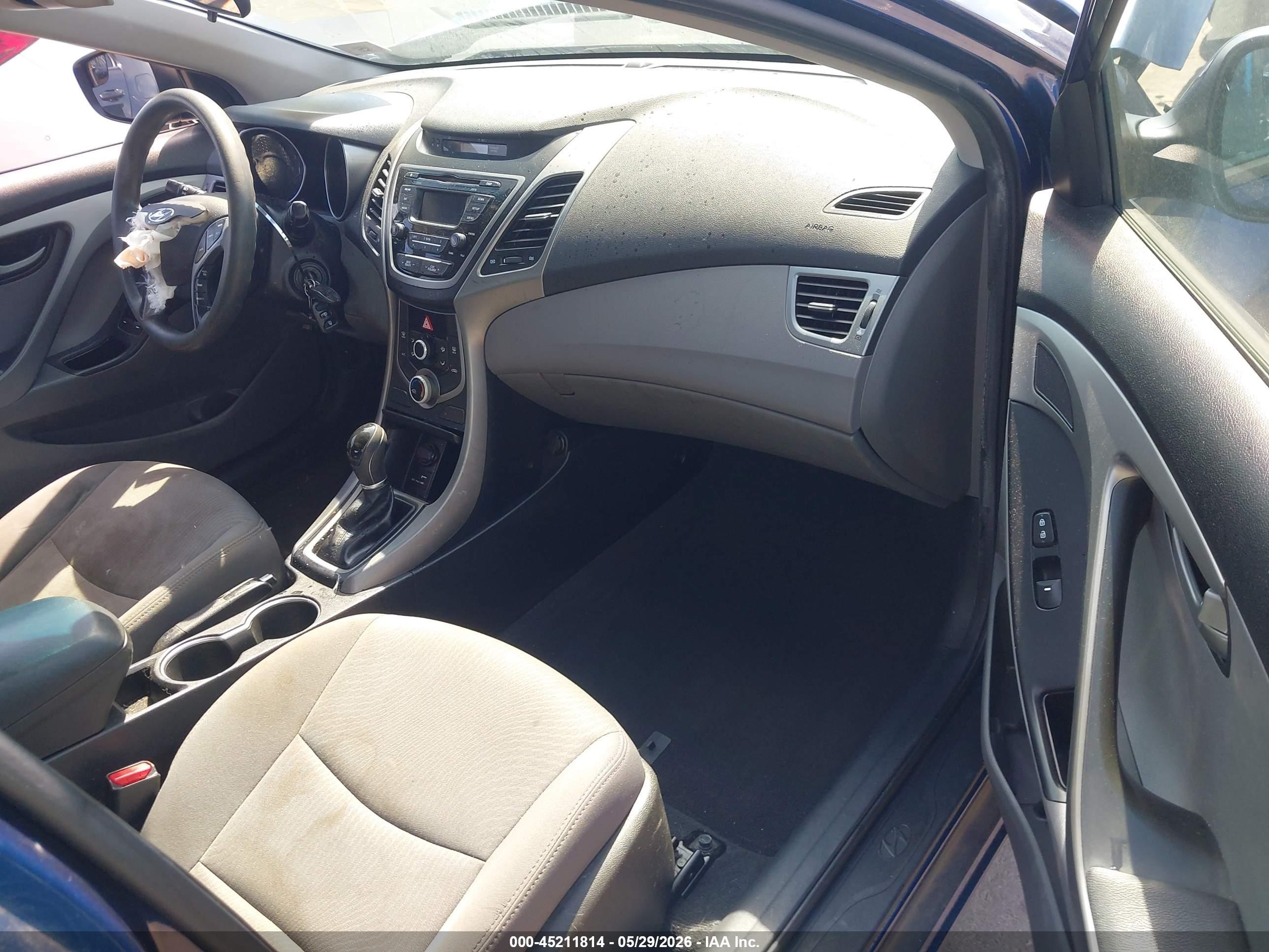 2015 Hyundai Elantra Se Blue vin: 5NPDH4AE9FH615010