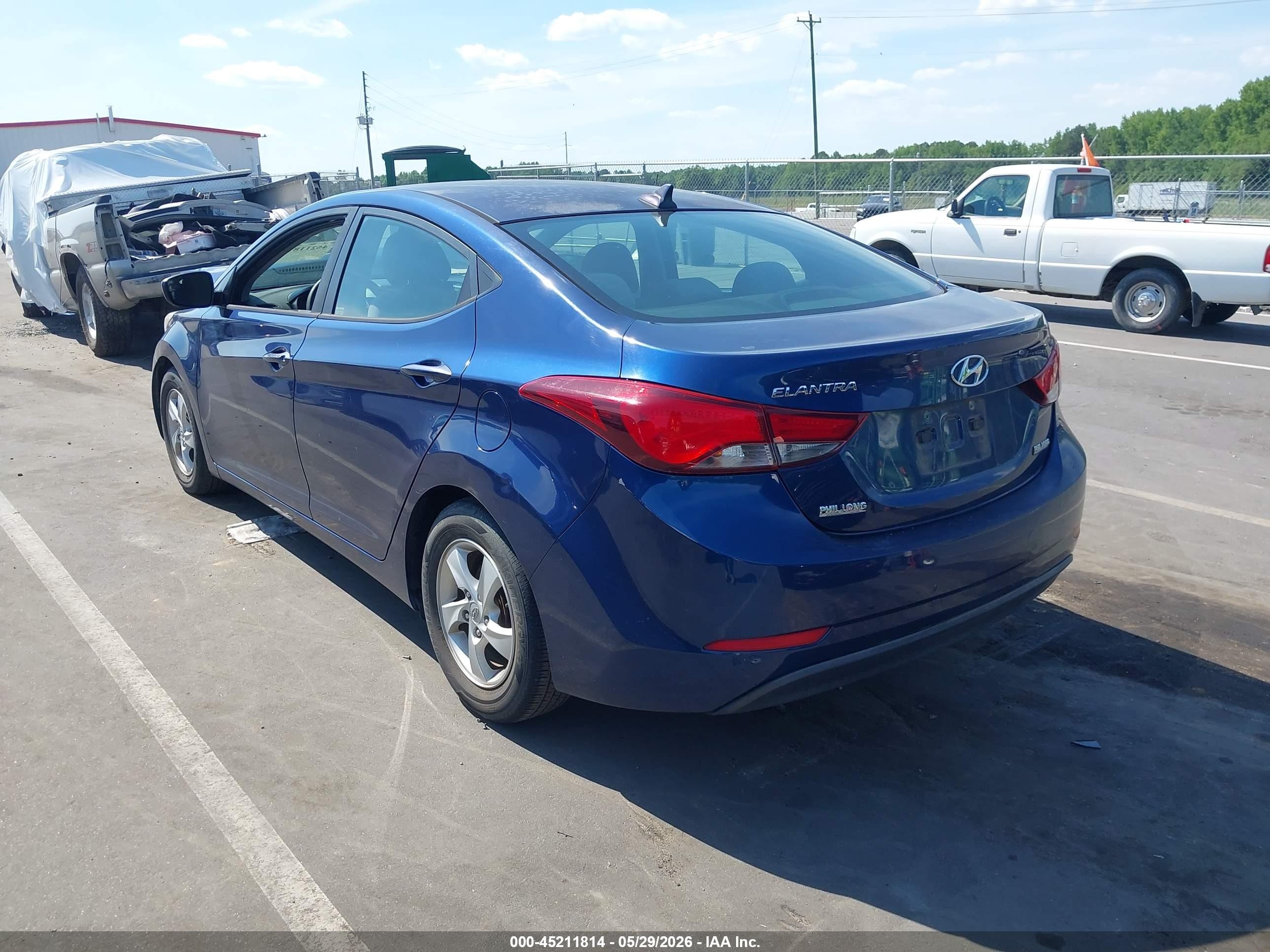 2015 Hyundai Elantra Se Blue vin: 5NPDH4AE9FH615010