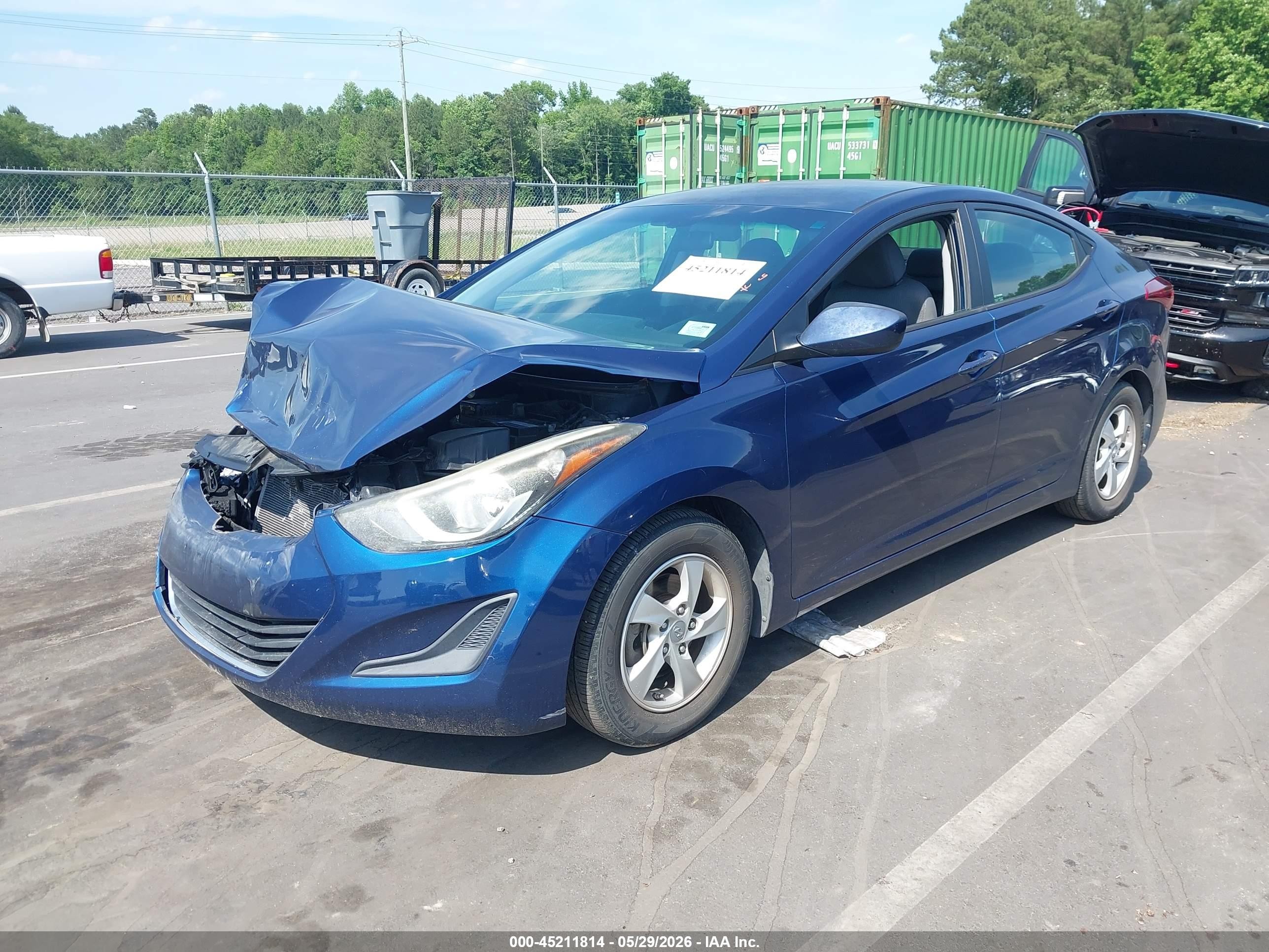 2015 Hyundai Elantra Se Blue vin: 5NPDH4AE9FH615010