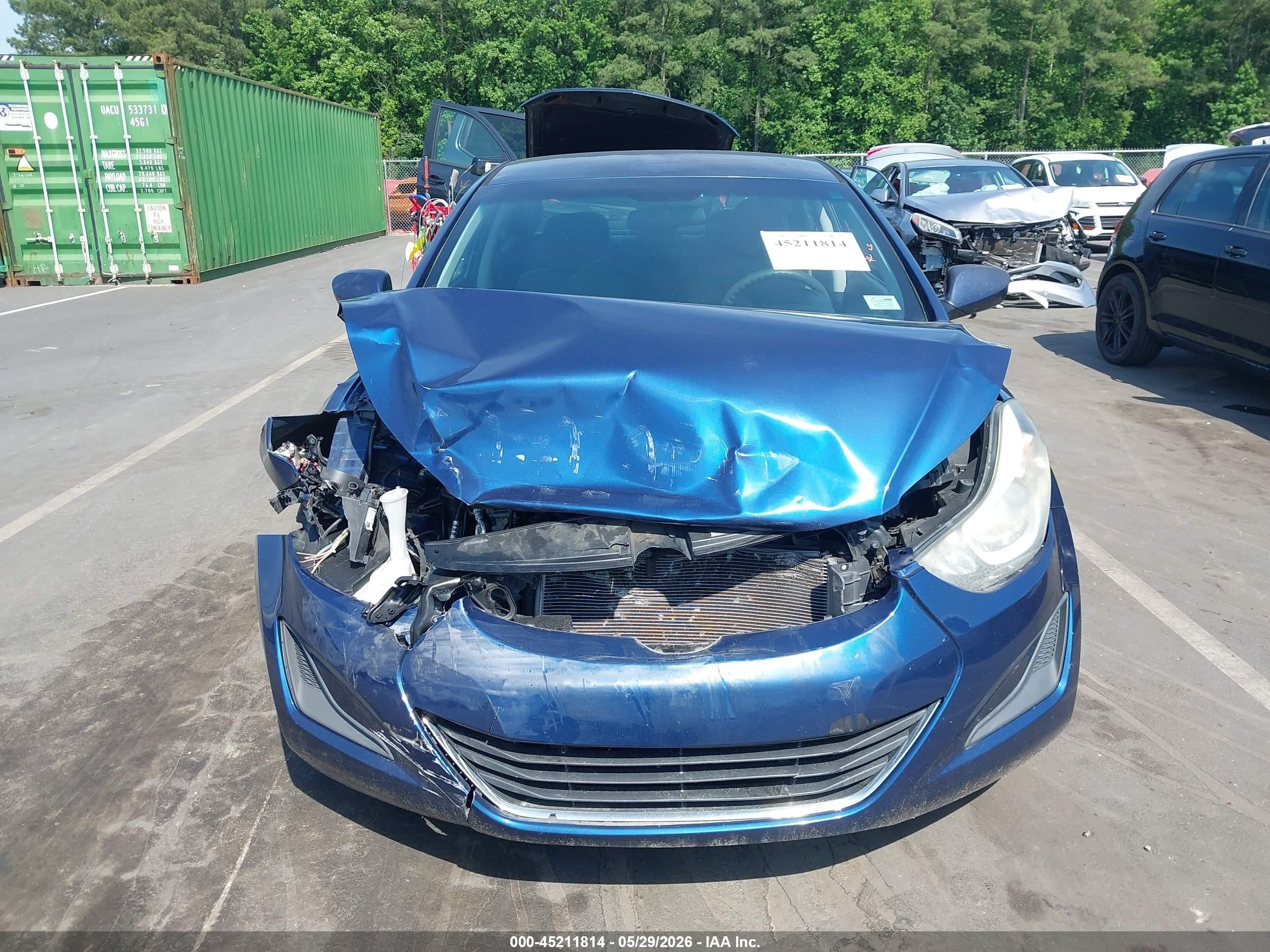 2015 Hyundai Elantra Se Blue vin: 5NPDH4AE9FH615010
