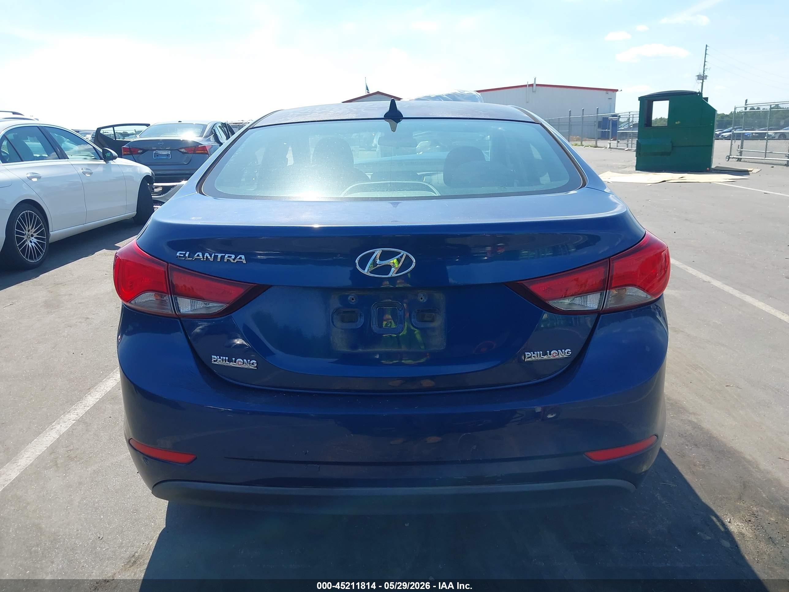 2015 Hyundai Elantra Se Blue vin: 5NPDH4AE9FH615010