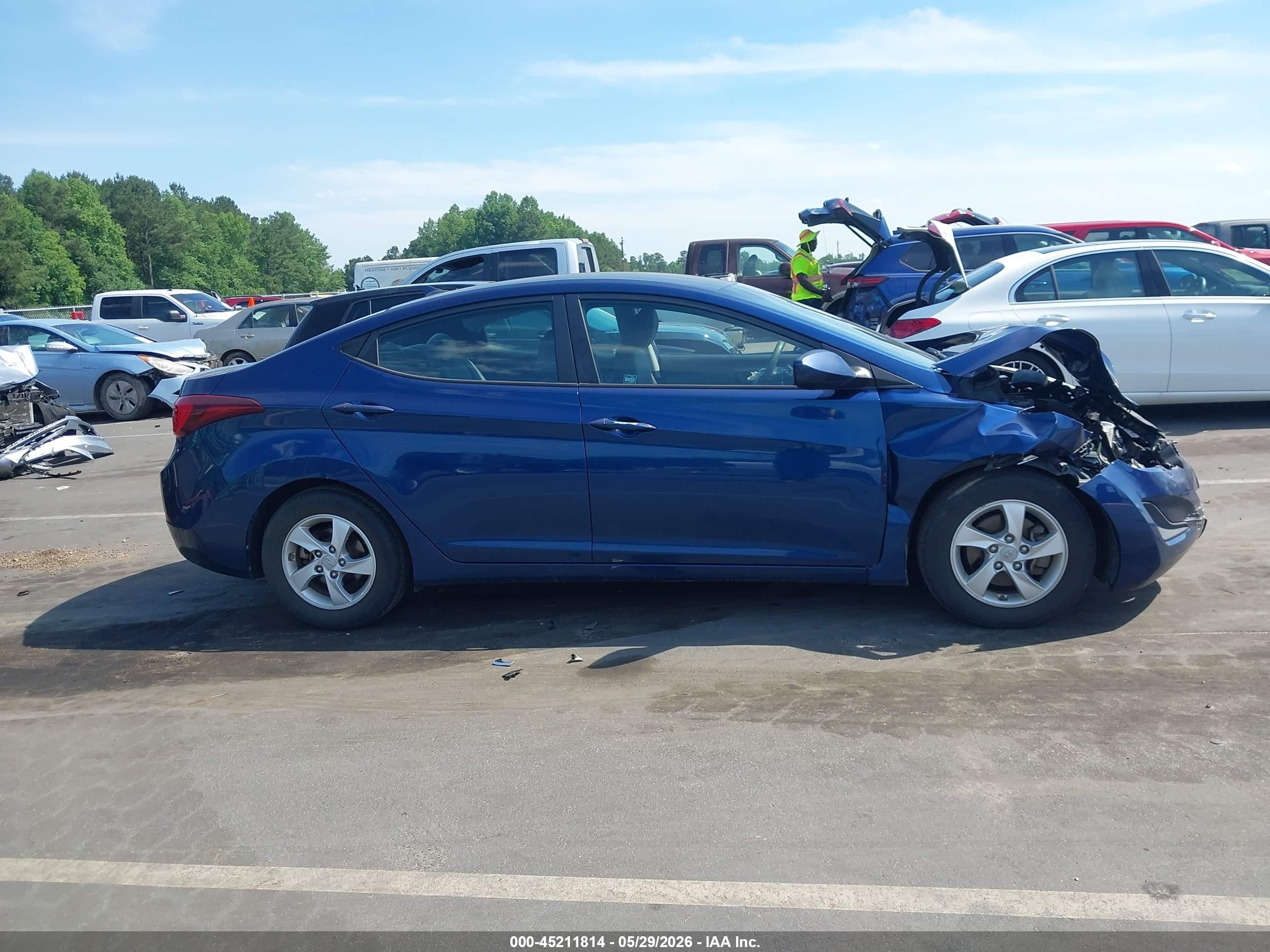 2015 Hyundai Elantra Se Blue vin: 5NPDH4AE9FH615010