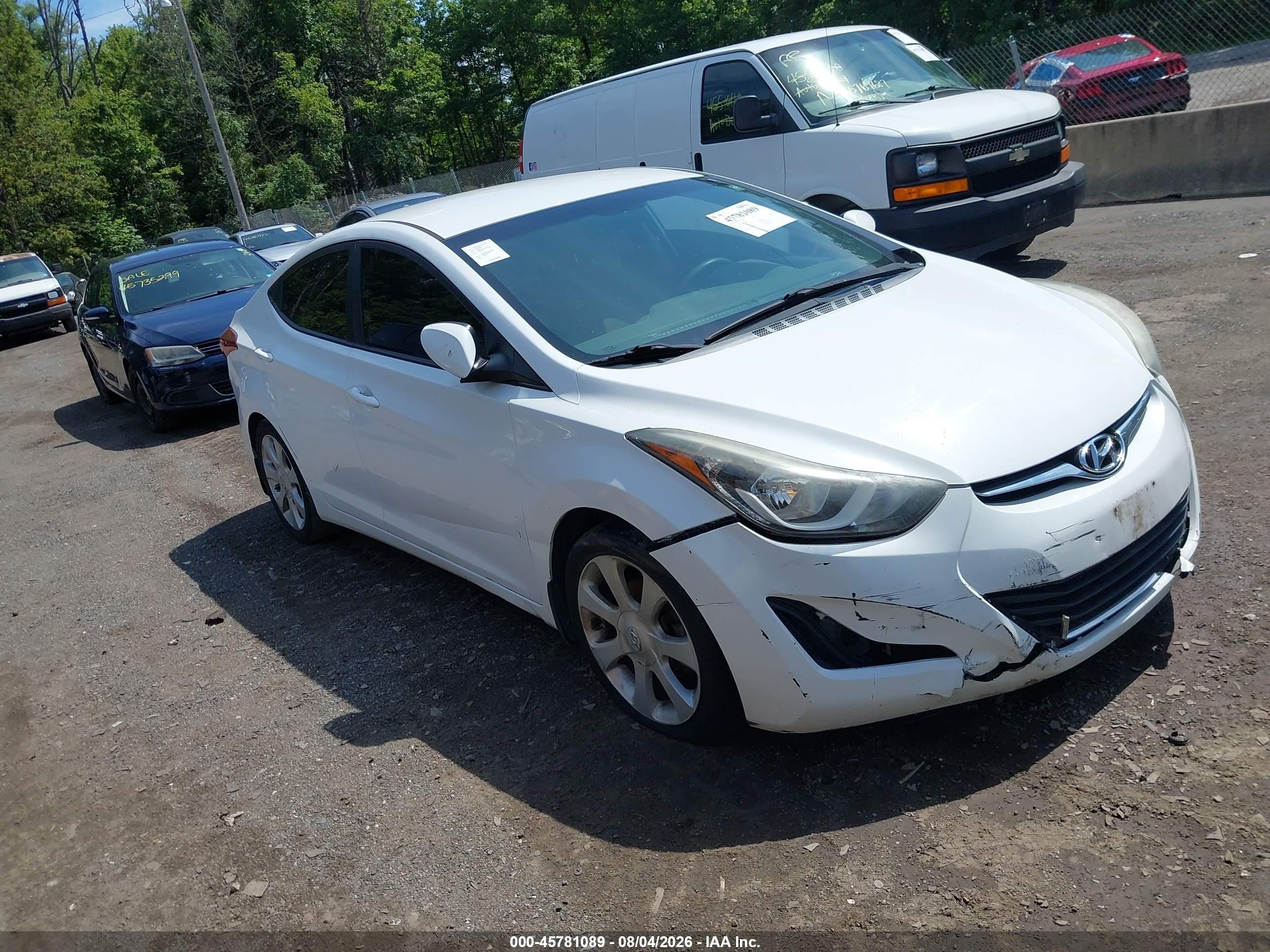 2015 Hyundai Elantra Se White vin: 5NPDH4AE9FH620028