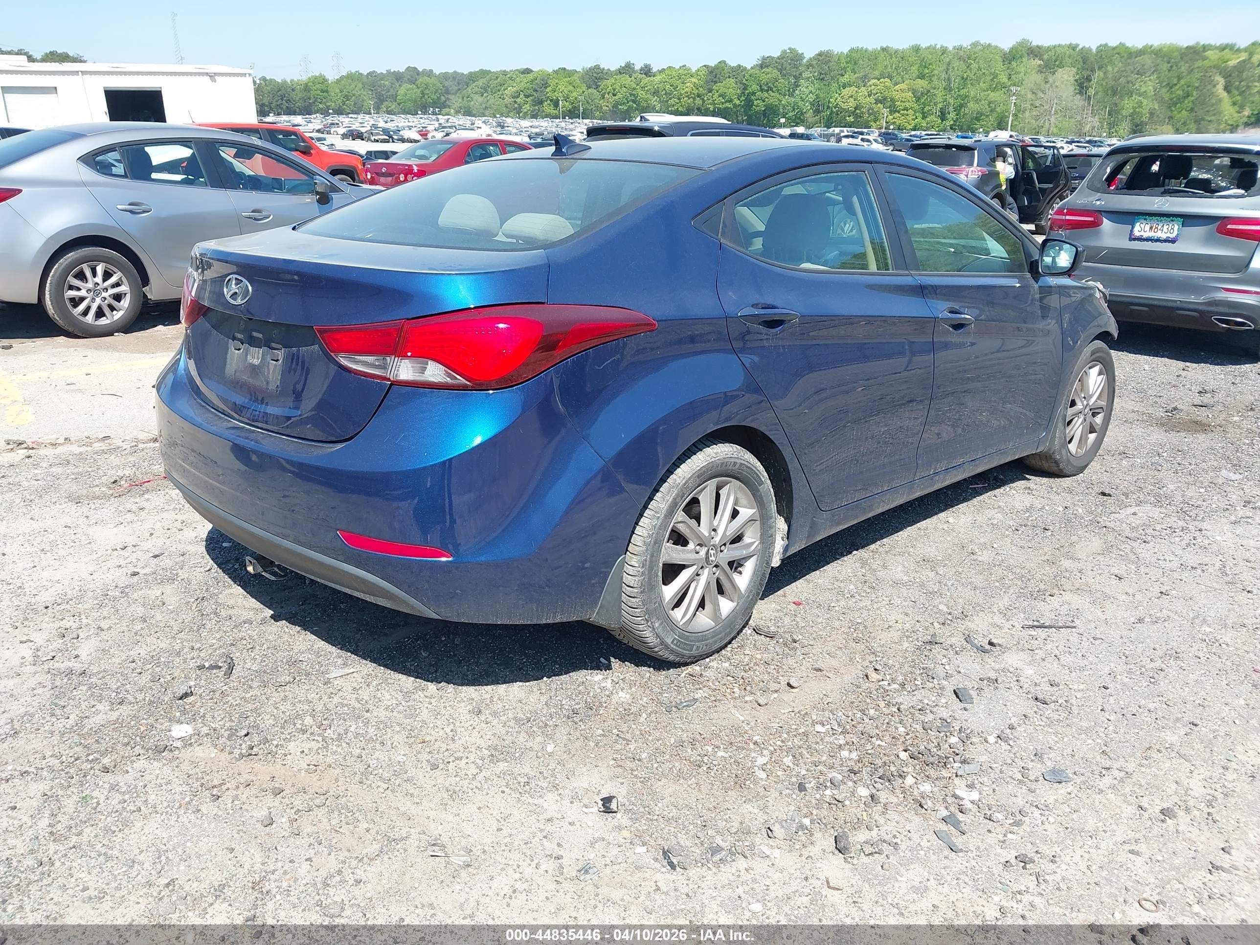 2015 Hyundai Elantra Se Синий vin: 5NPDH4AE9FH621003