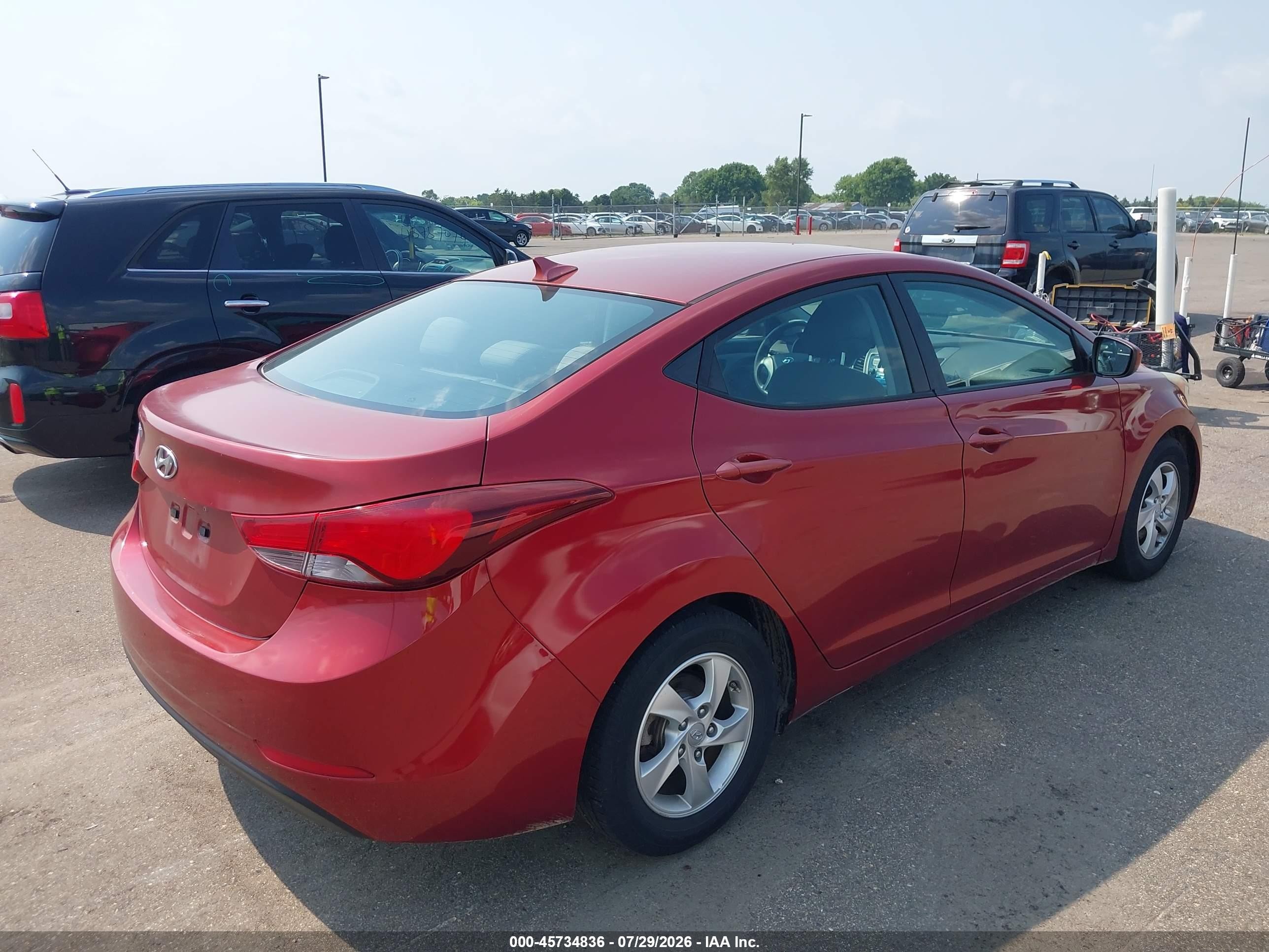 2015 Hyundai Elantra Se Red vin: 5NPDH4AE9FH621650