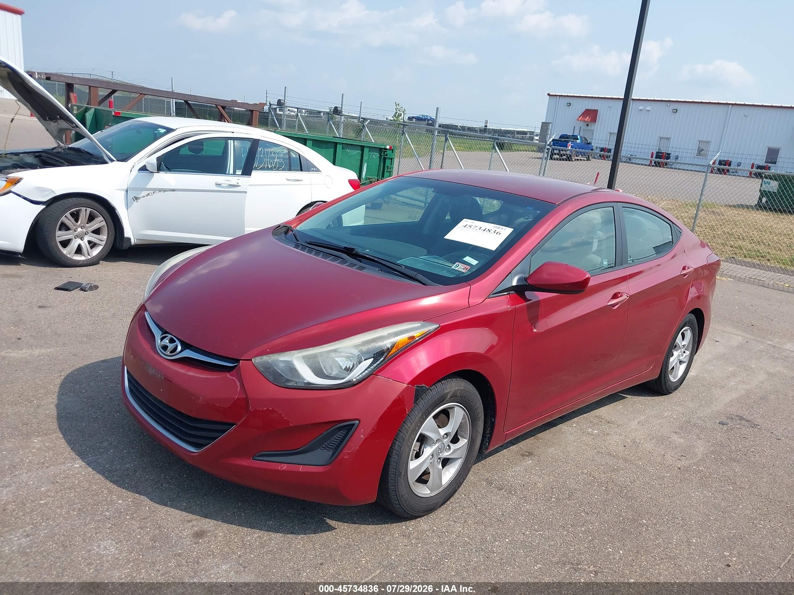 2015 Hyundai Elantra Se Red vin: 5NPDH4AE9FH621650