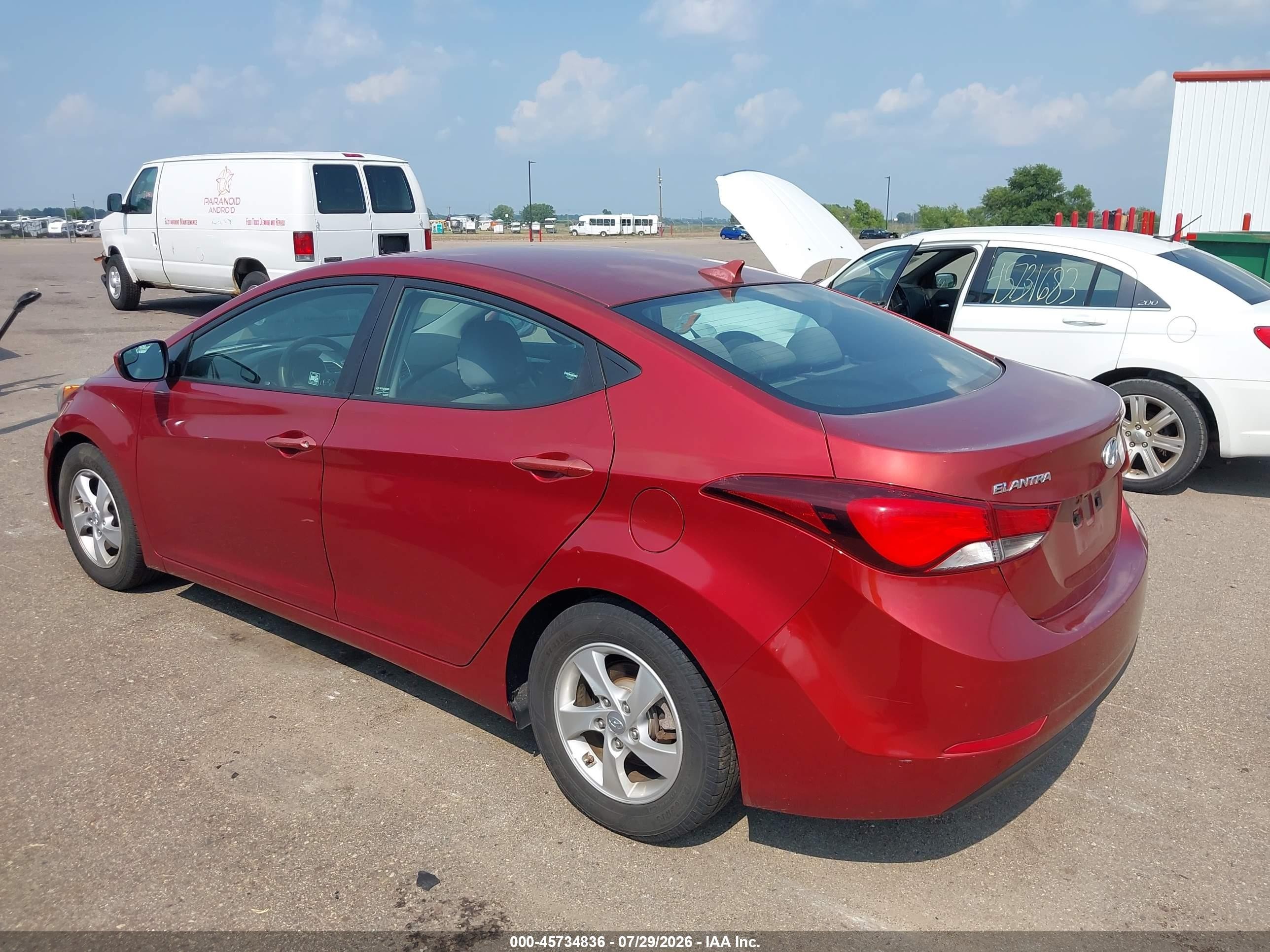 2015 Hyundai Elantra Se Red vin: 5NPDH4AE9FH621650