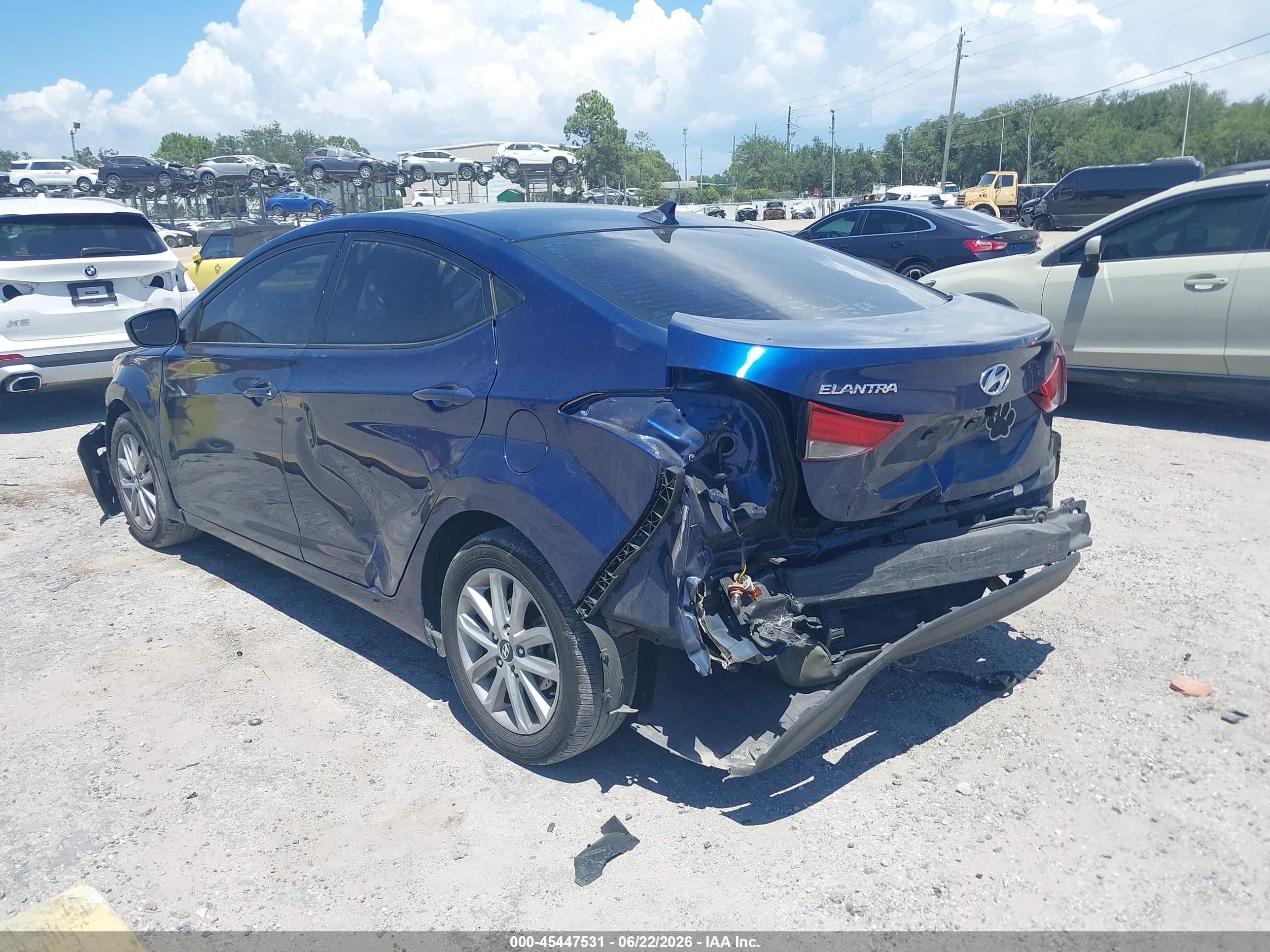 2015 Hyundai Elantra Se Синий vin: 5NPDH4AE9FH630591