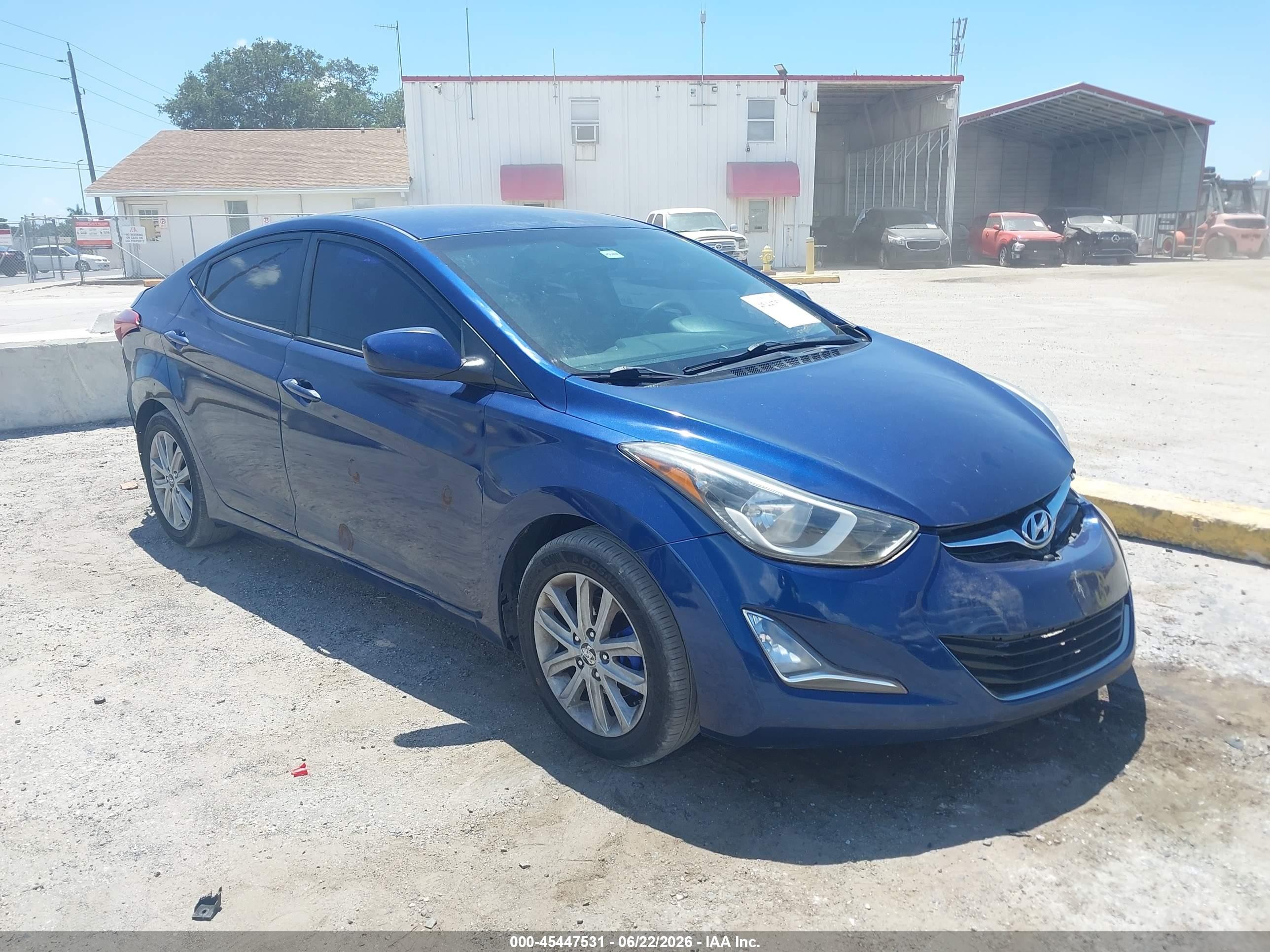 2015 Hyundai Elantra Se Синий vin: 5NPDH4AE9FH630591