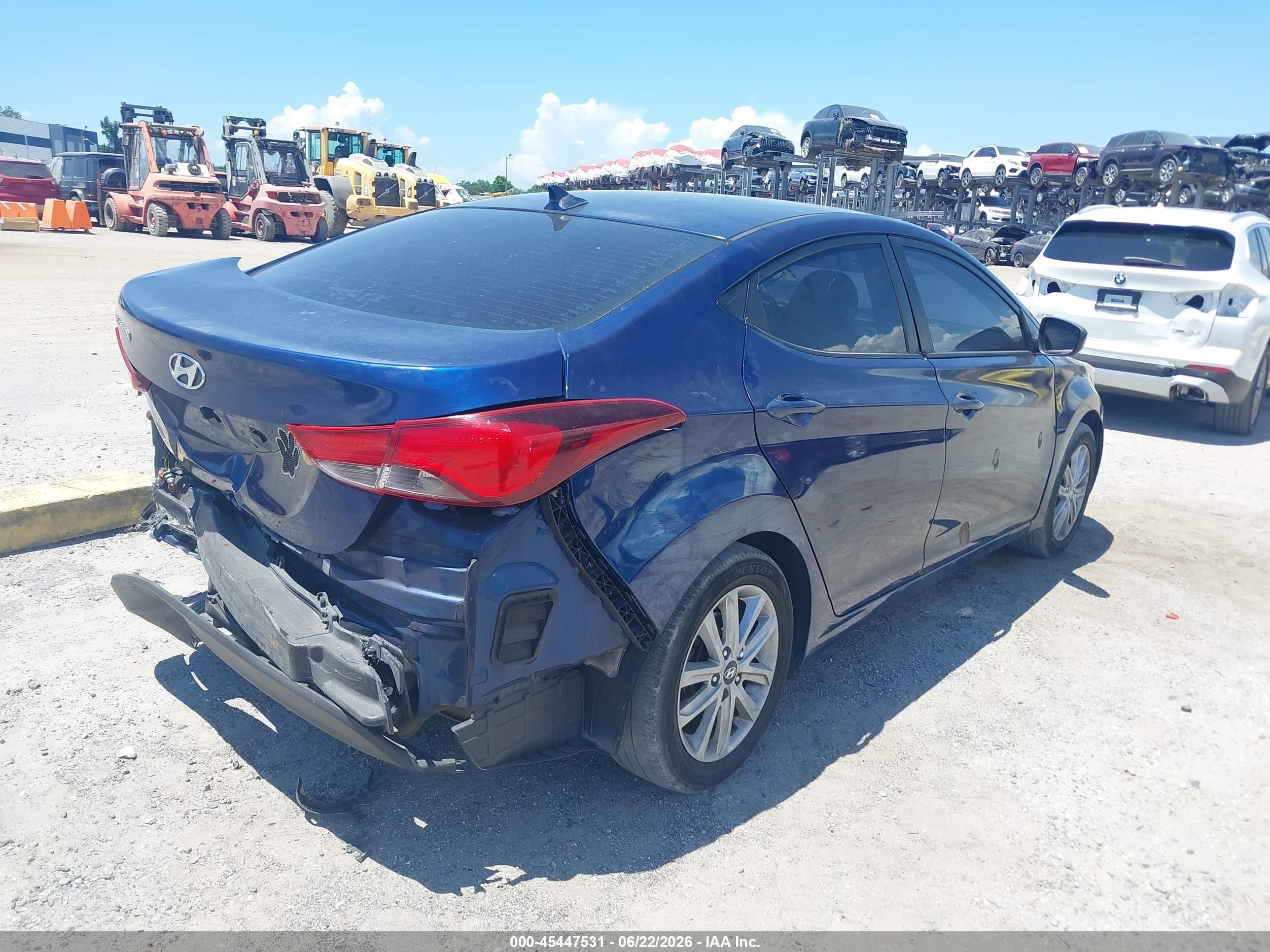 2015 Hyundai Elantra Se Синий vin: 5NPDH4AE9FH630591