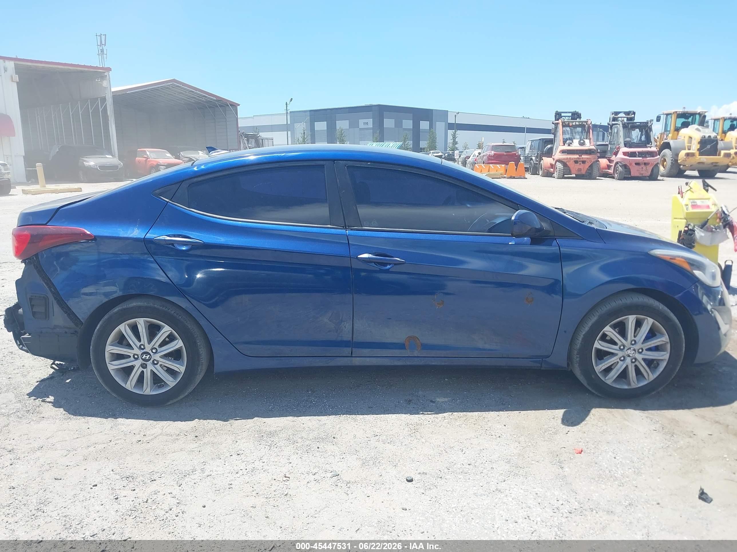 2015 Hyundai Elantra Se Синий vin: 5NPDH4AE9FH630591