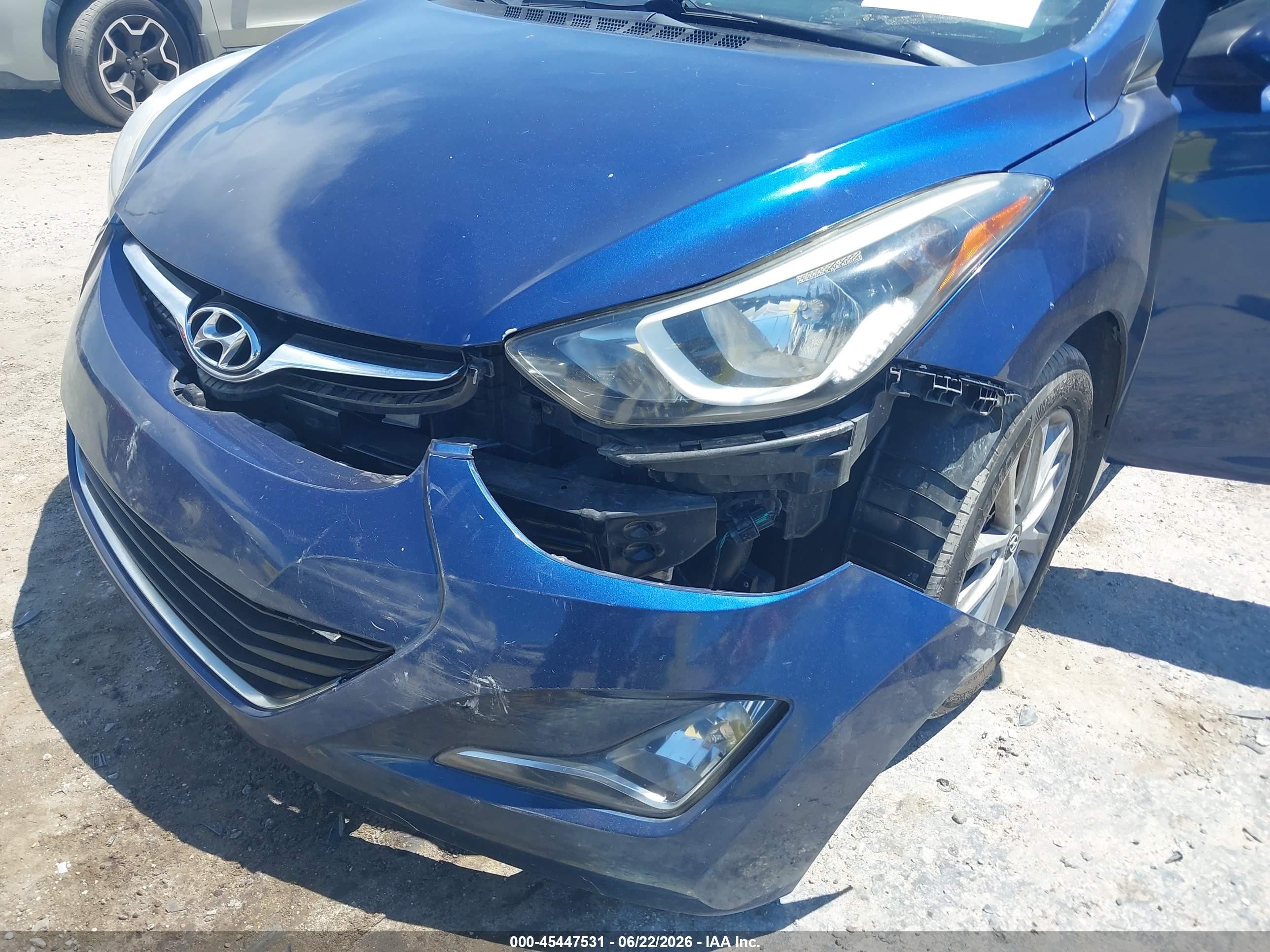 2015 Hyundai Elantra Se Синий vin: 5NPDH4AE9FH630591