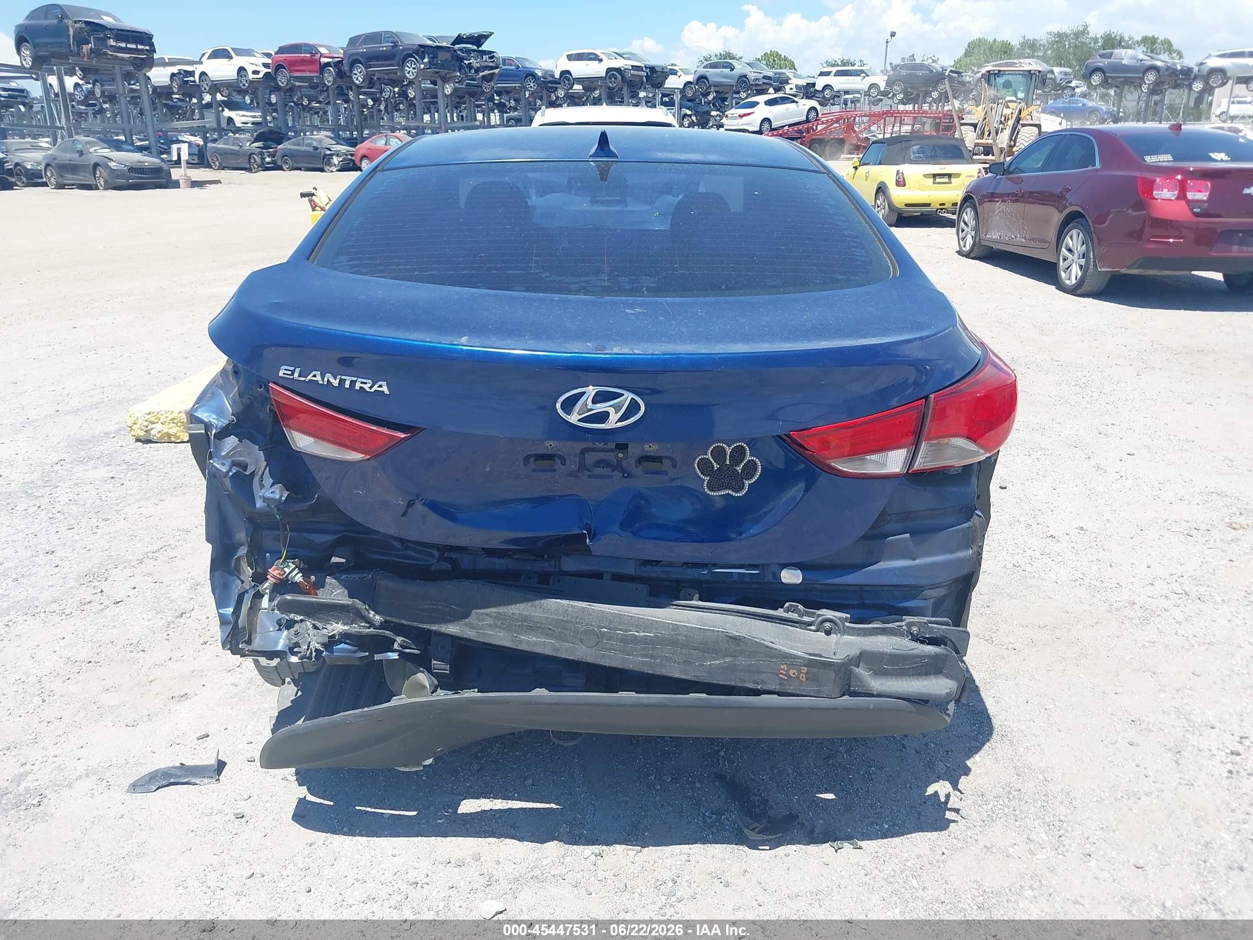 2015 Hyundai Elantra Se Синий vin: 5NPDH4AE9FH630591