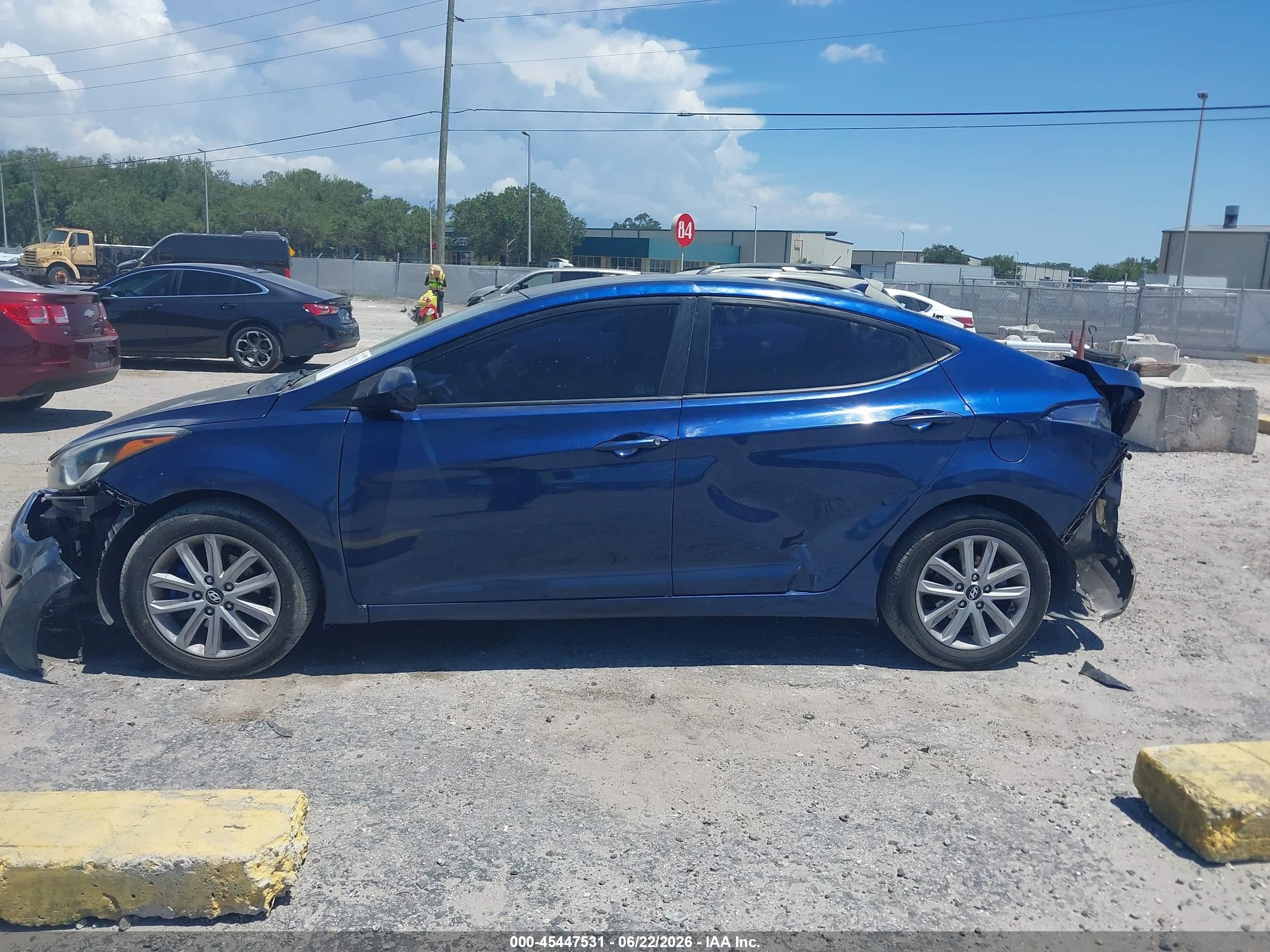 2015 Hyundai Elantra Se Синий vin: 5NPDH4AE9FH630591