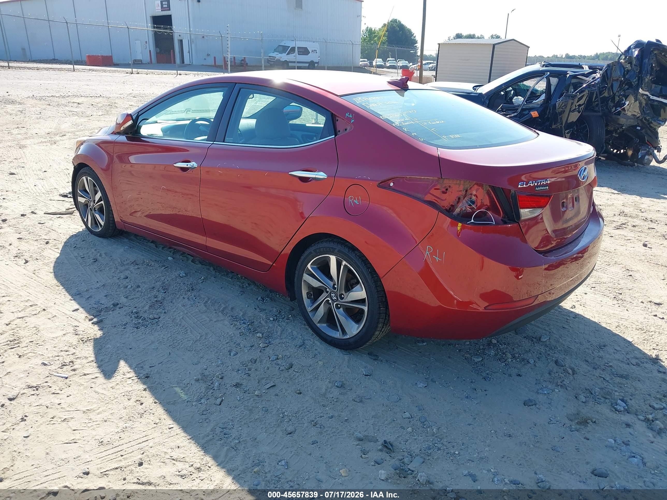 2015 Hyundai Elantra Limited Red vin: 5NPDH4AE9FH632342
