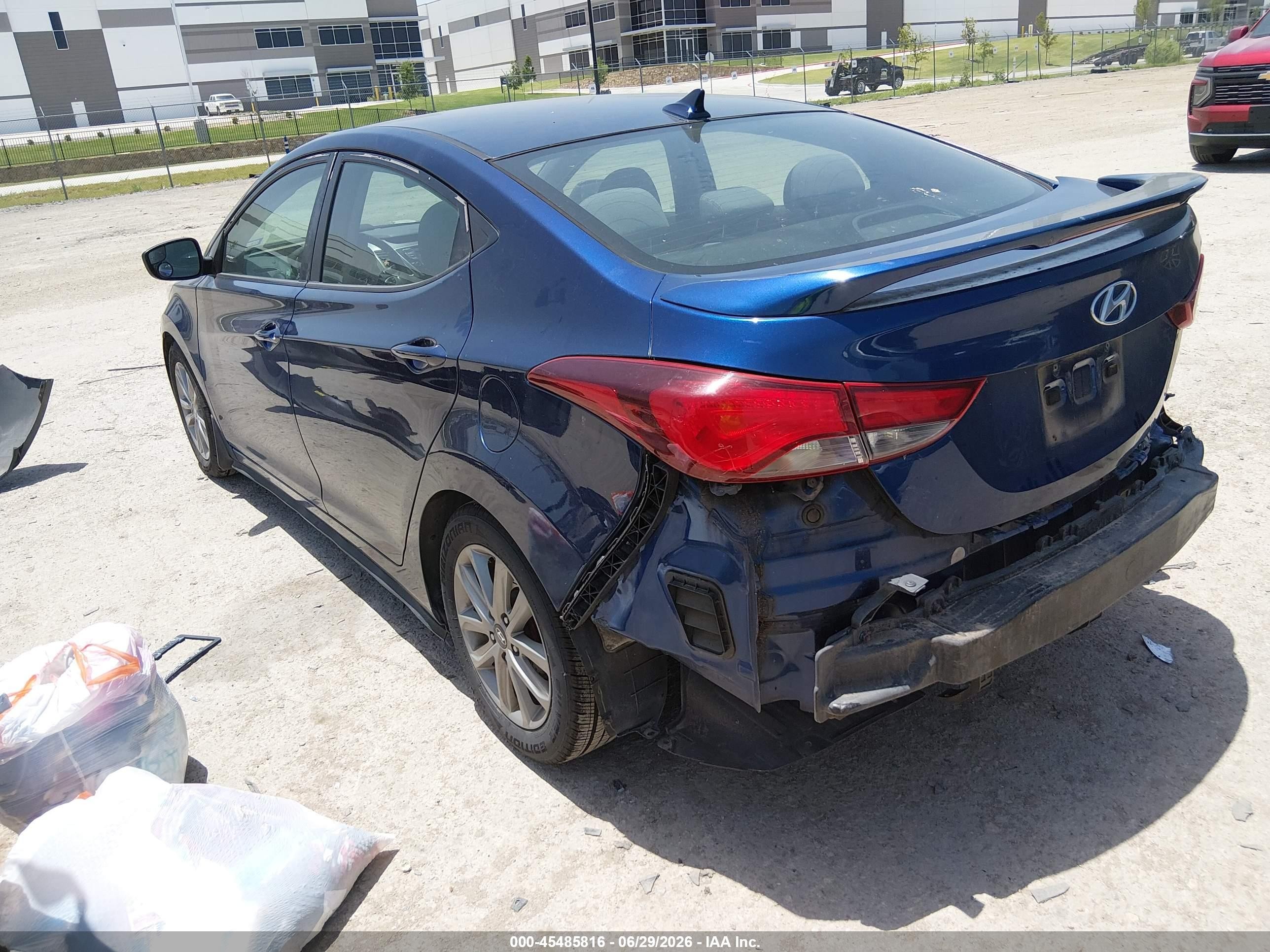2015 Hyundai Elantra Se Синий vin: 5NPDH4AE9FH639226