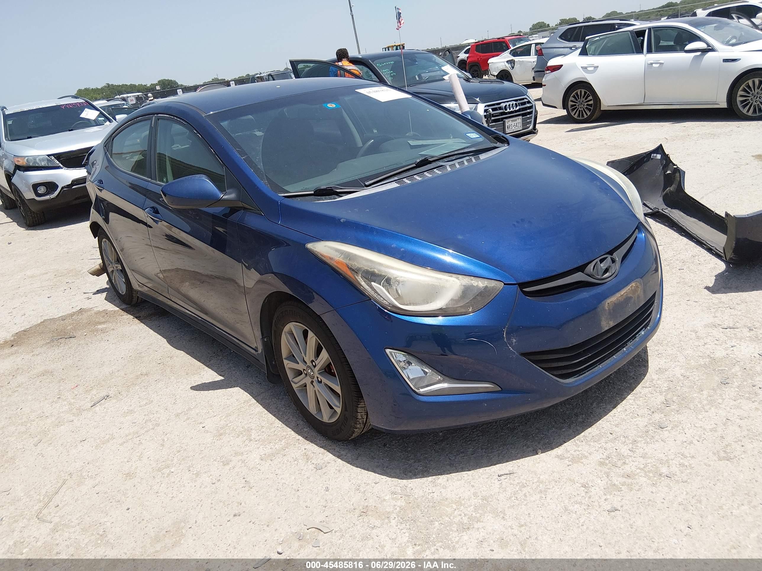 2015 Hyundai Elantra Se Blue vin: 5NPDH4AE9FH639226