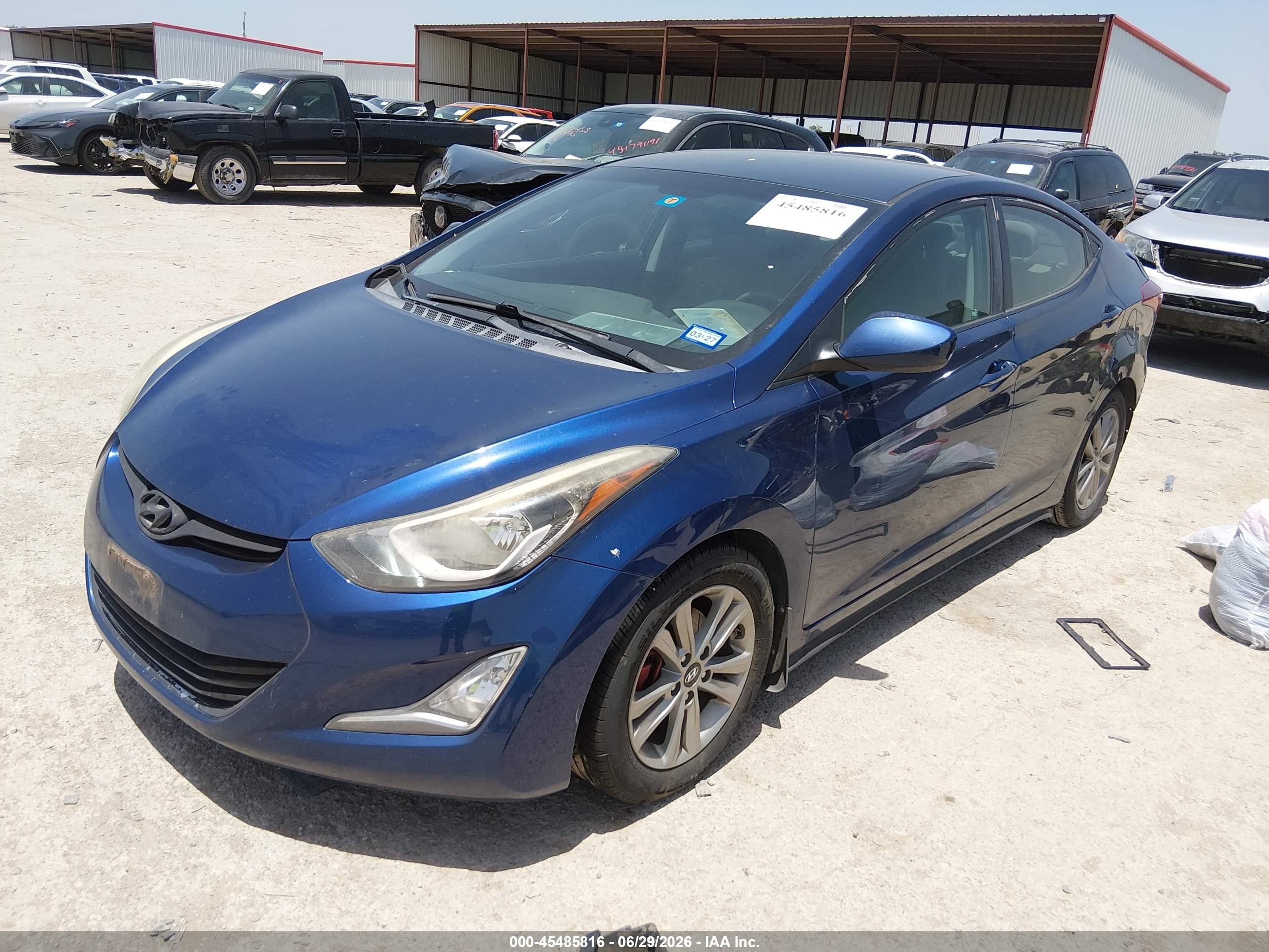 2015 Hyundai Elantra Se Синий vin: 5NPDH4AE9FH639226