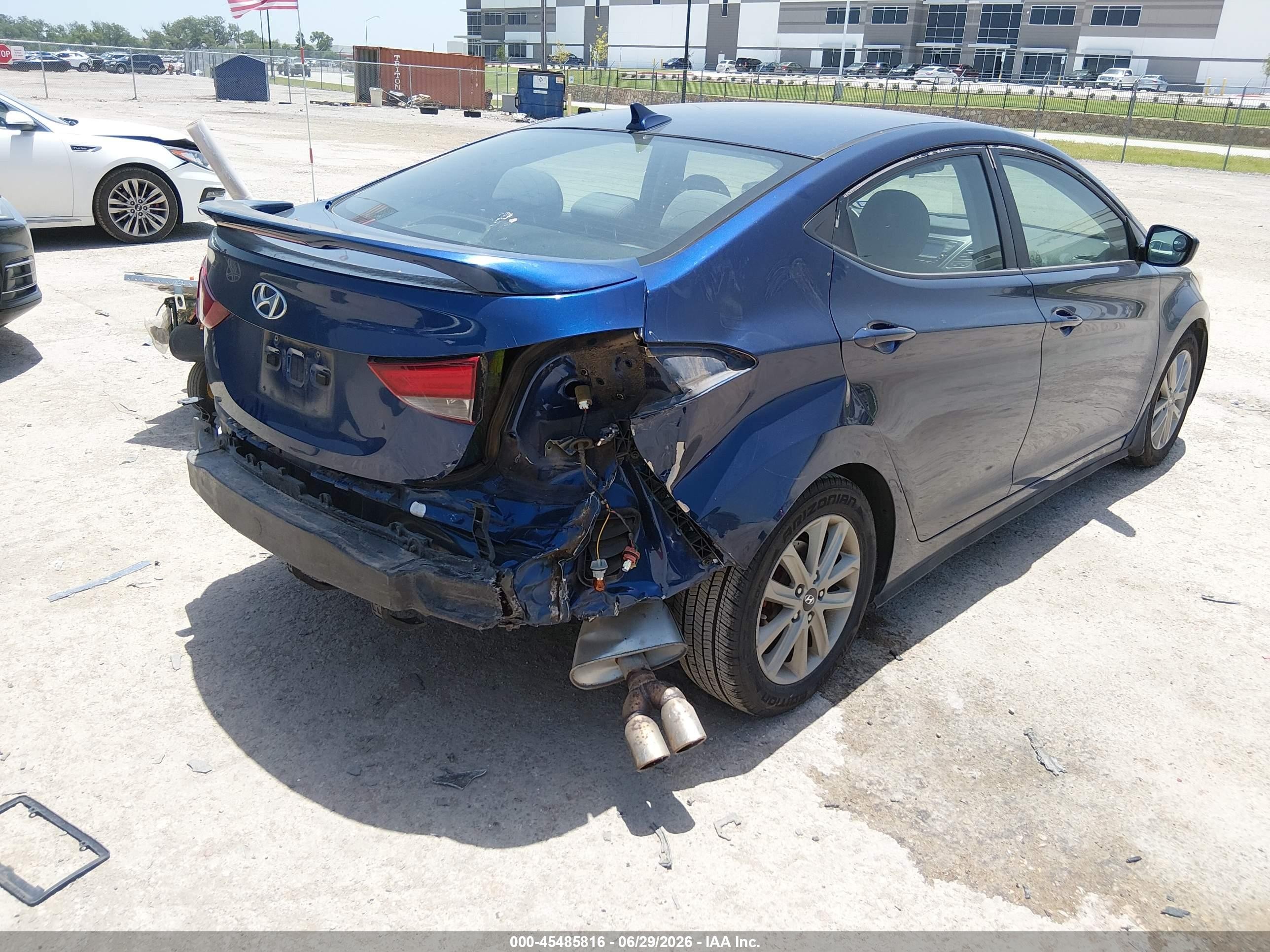 2015 Hyundai Elantra Se Синий vin: 5NPDH4AE9FH639226