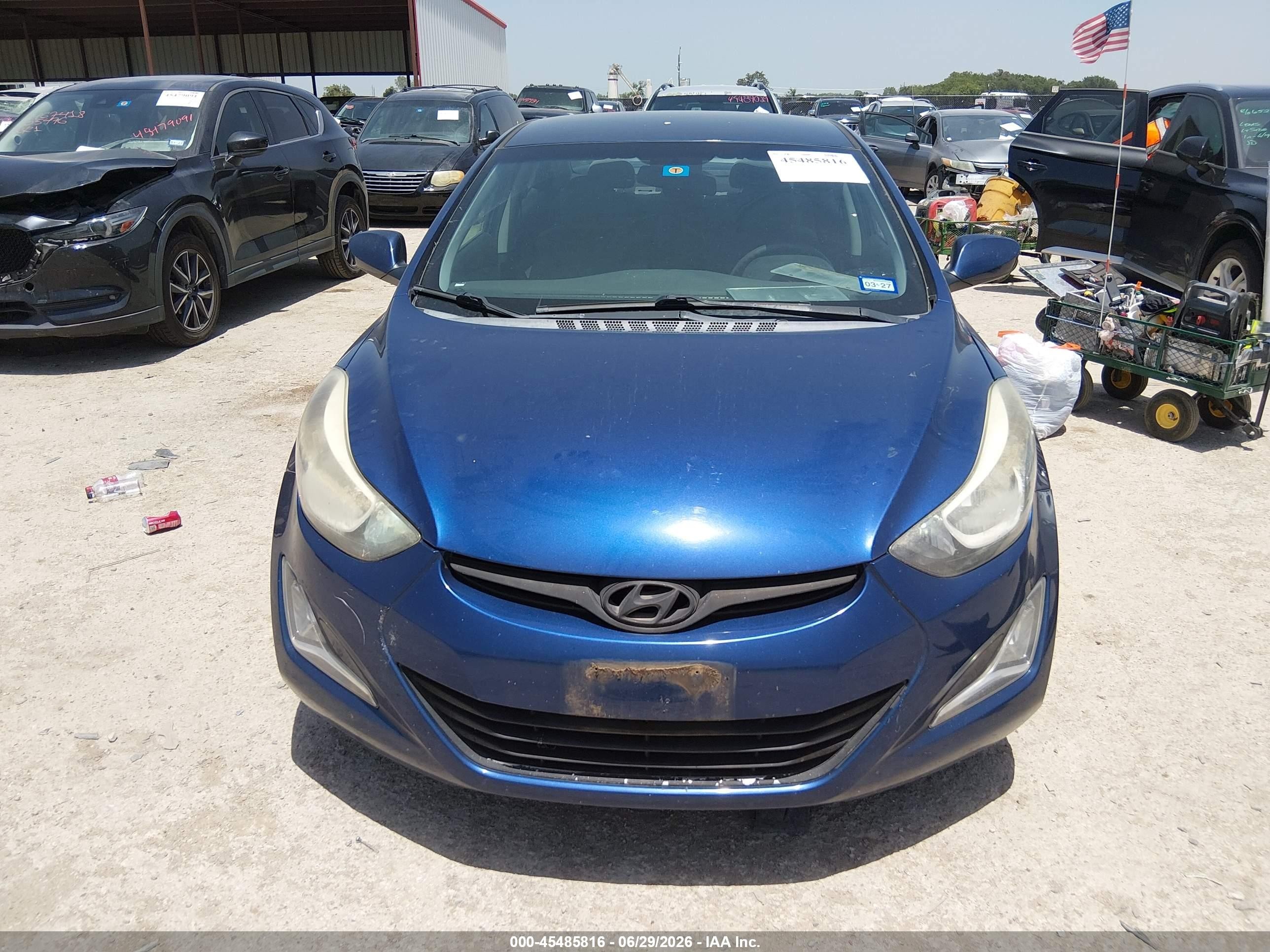 2015 Hyundai Elantra Se Синий vin: 5NPDH4AE9FH639226