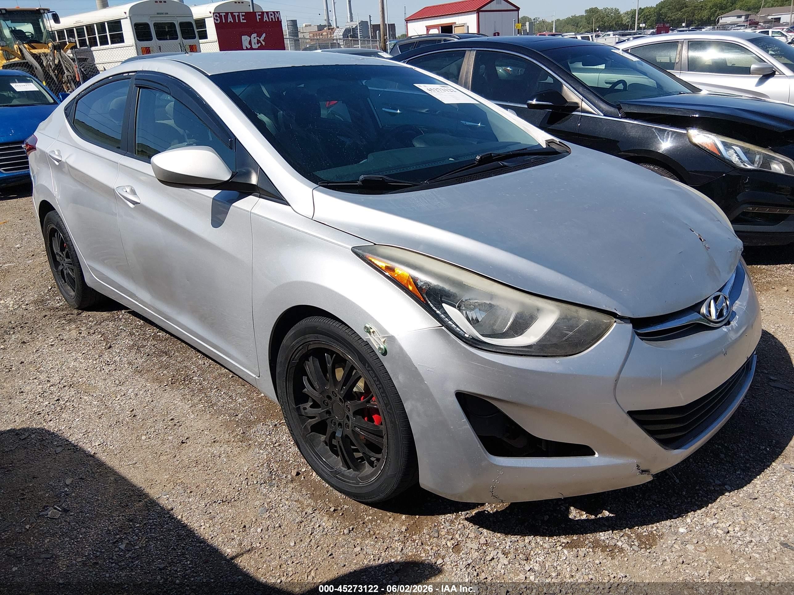 2015 Hyundai Elantra Se Silver vin: 5NPDH4AE9FH648587