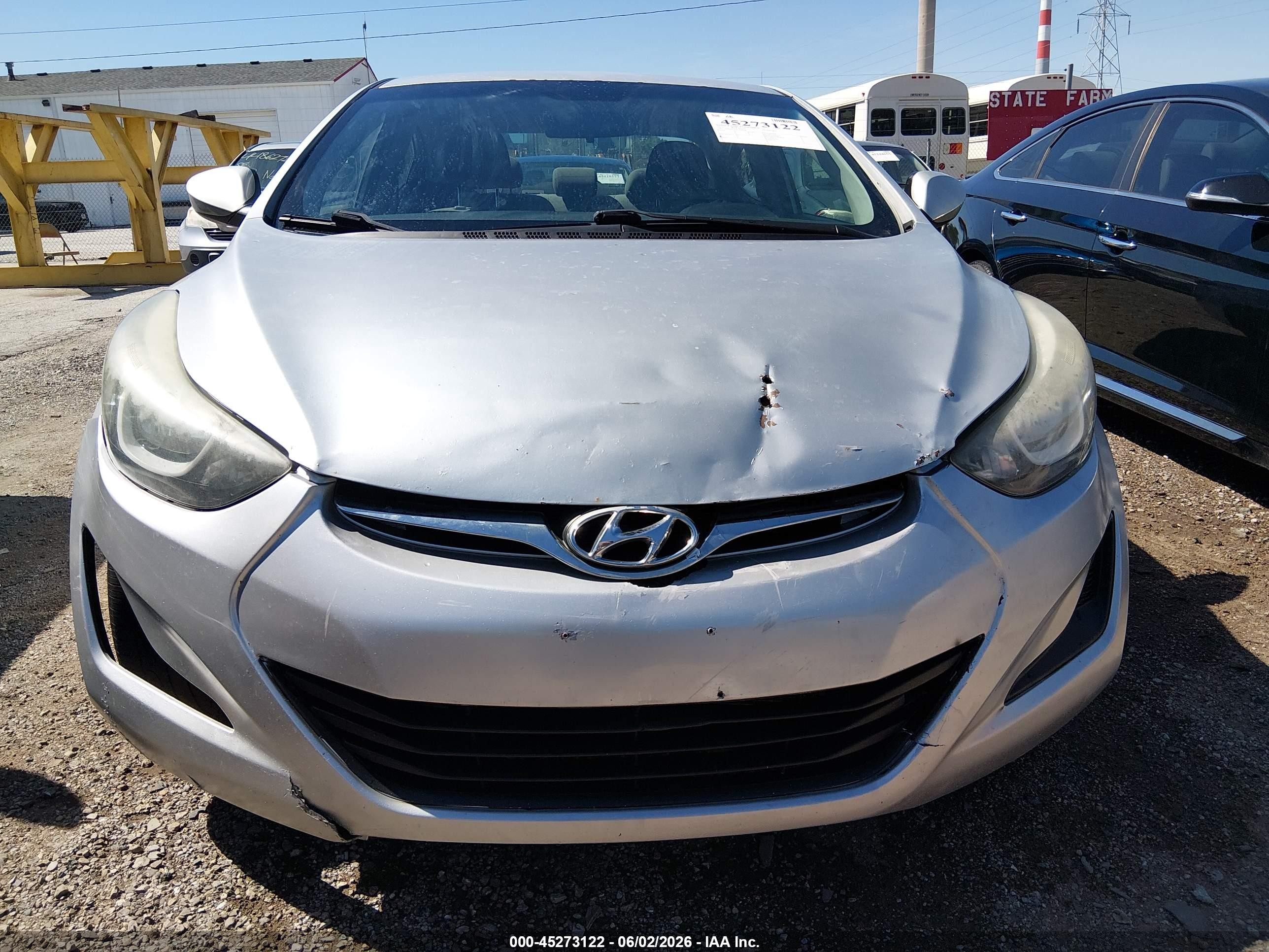 2015 Hyundai Elantra Se Silver vin: 5NPDH4AE9FH648587