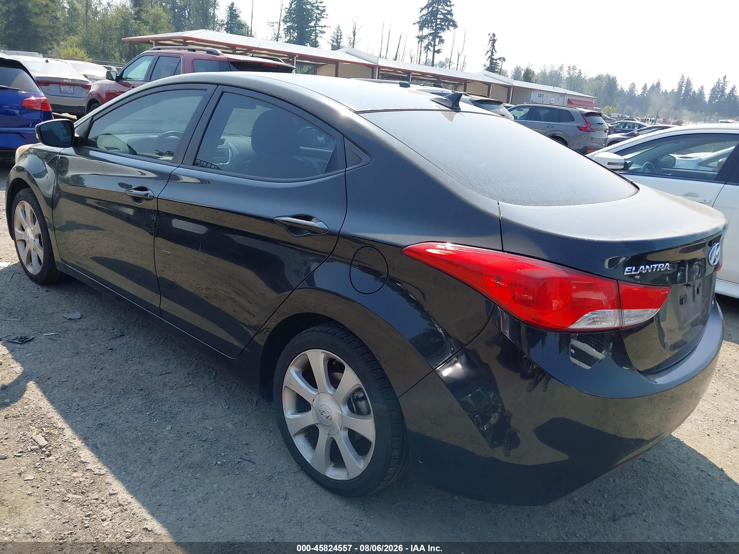 2011 Hyundai Elantra Limited Black vin: 5NPDH4AEXBH021908