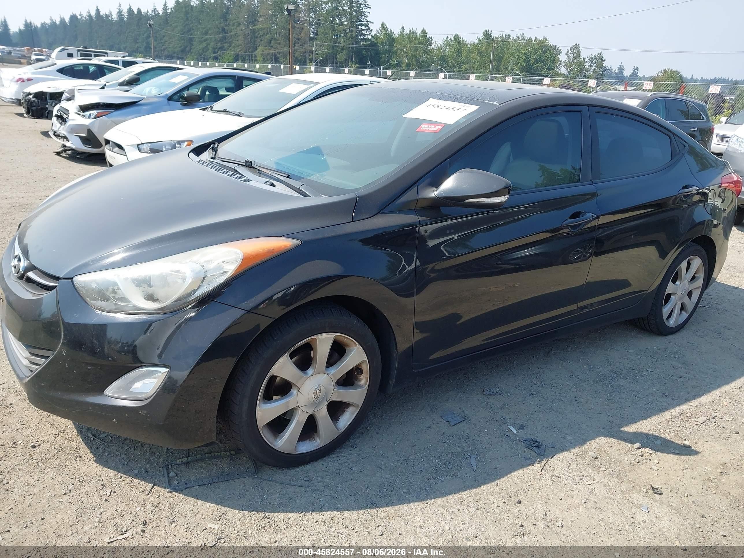 2011 Hyundai Elantra Limited Black vin: 5NPDH4AEXBH021908