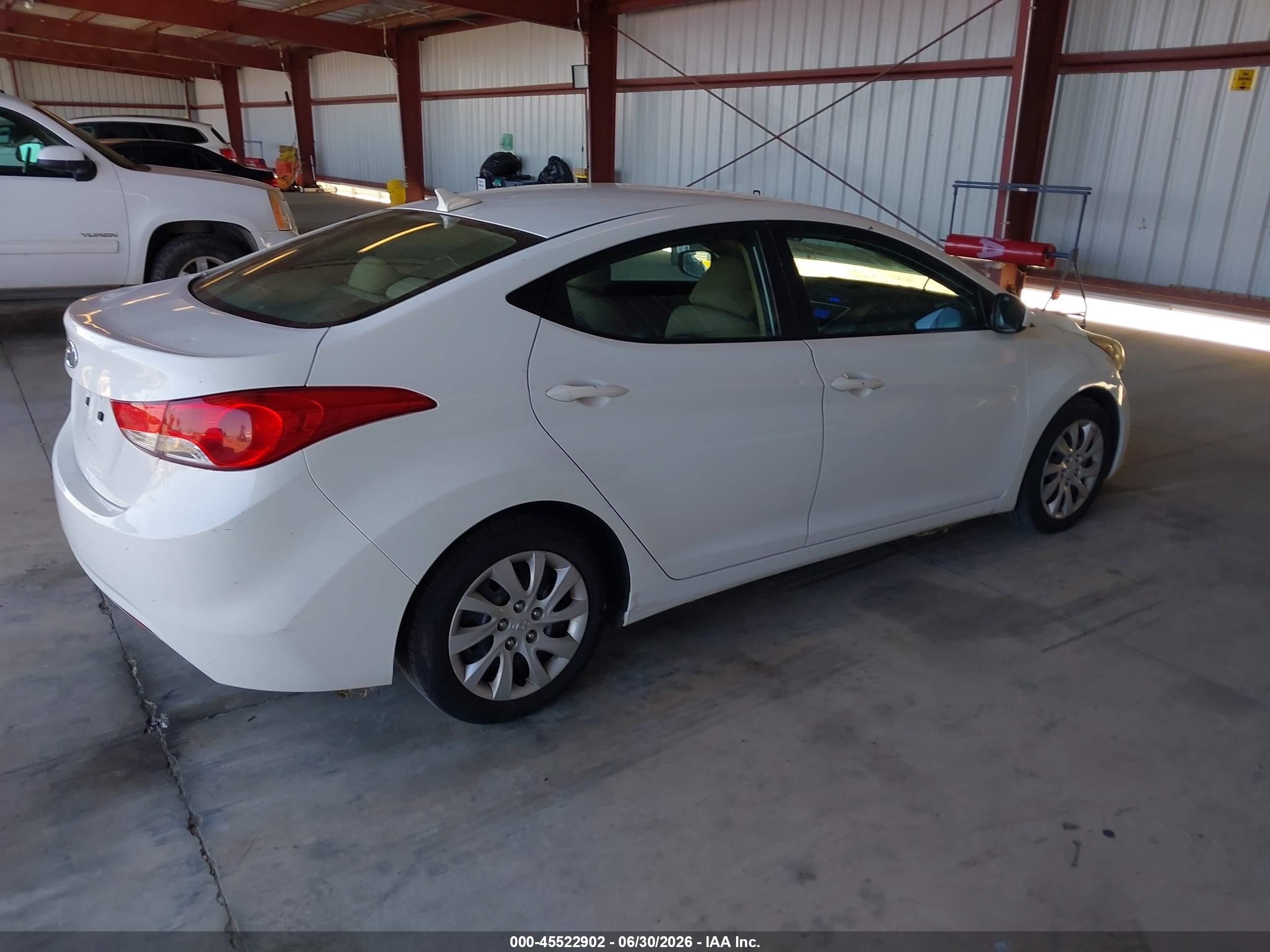 2011 Hyundai Elantra Gls White vin: 5NPDH4AEXBH024744