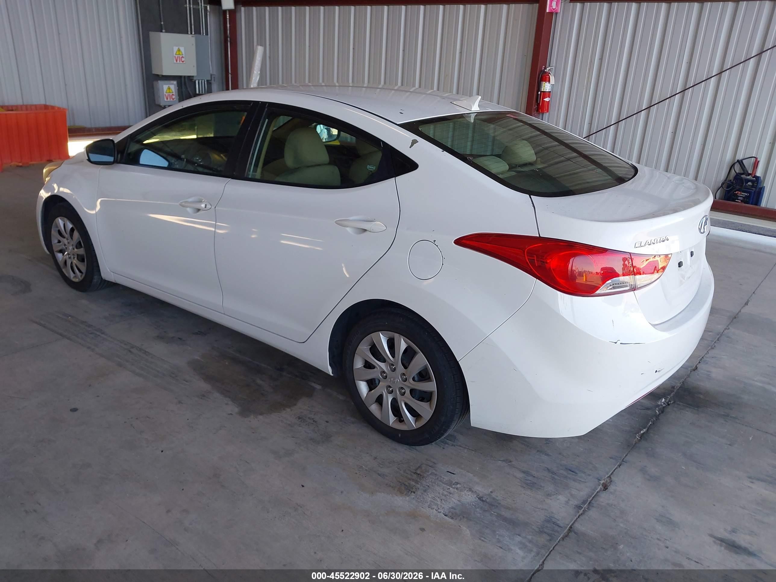 2011 Hyundai Elantra Gls White vin: 5NPDH4AEXBH024744