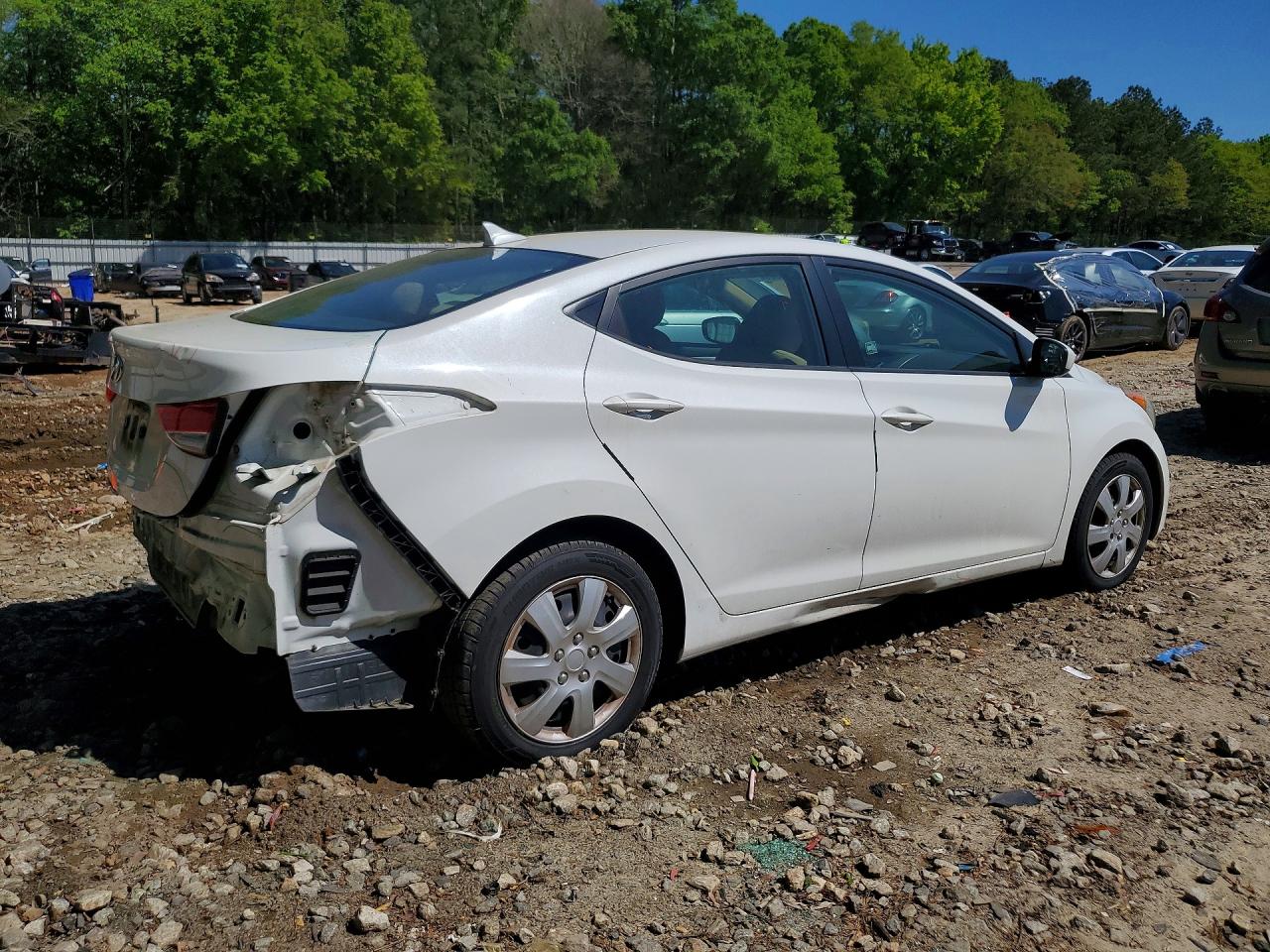 2011 Hyundai Elantra Gls White vin: 5NPDH4AEXBH027255