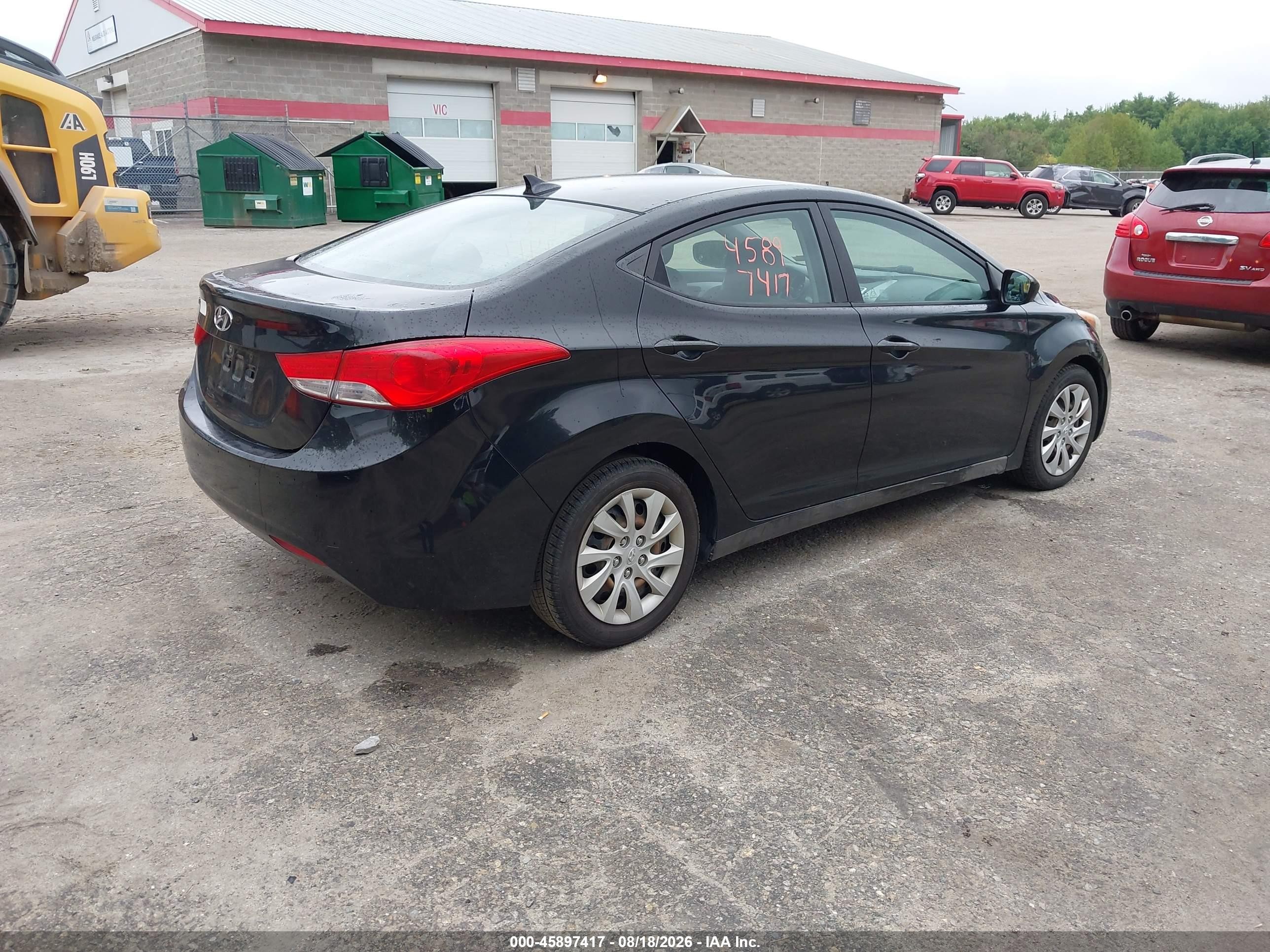 2011 Hyundai Elantra Gls Black vin: 5NPDH4AEXBH045478