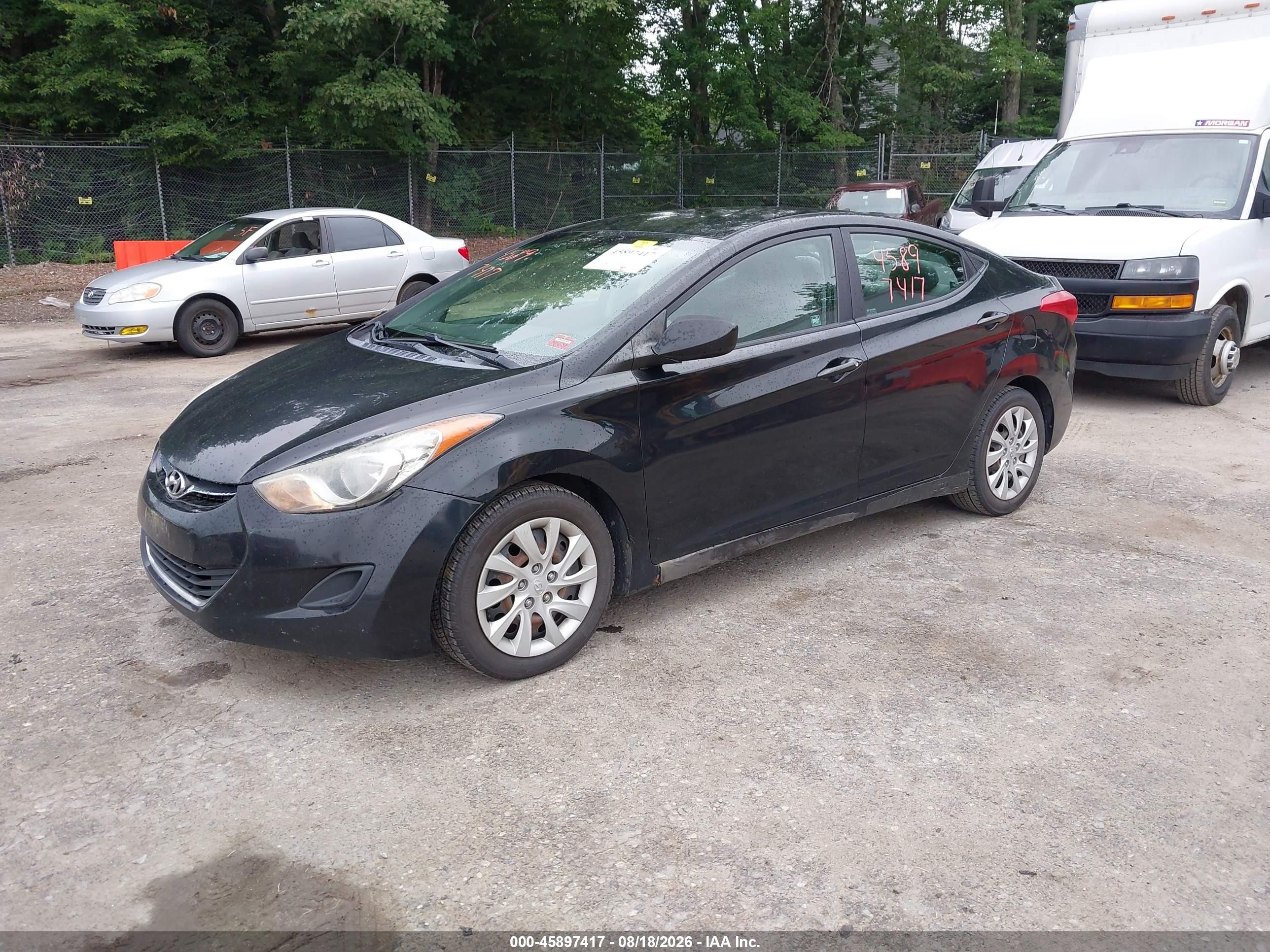 2011 Hyundai Elantra Gls Black vin: 5NPDH4AEXBH045478
