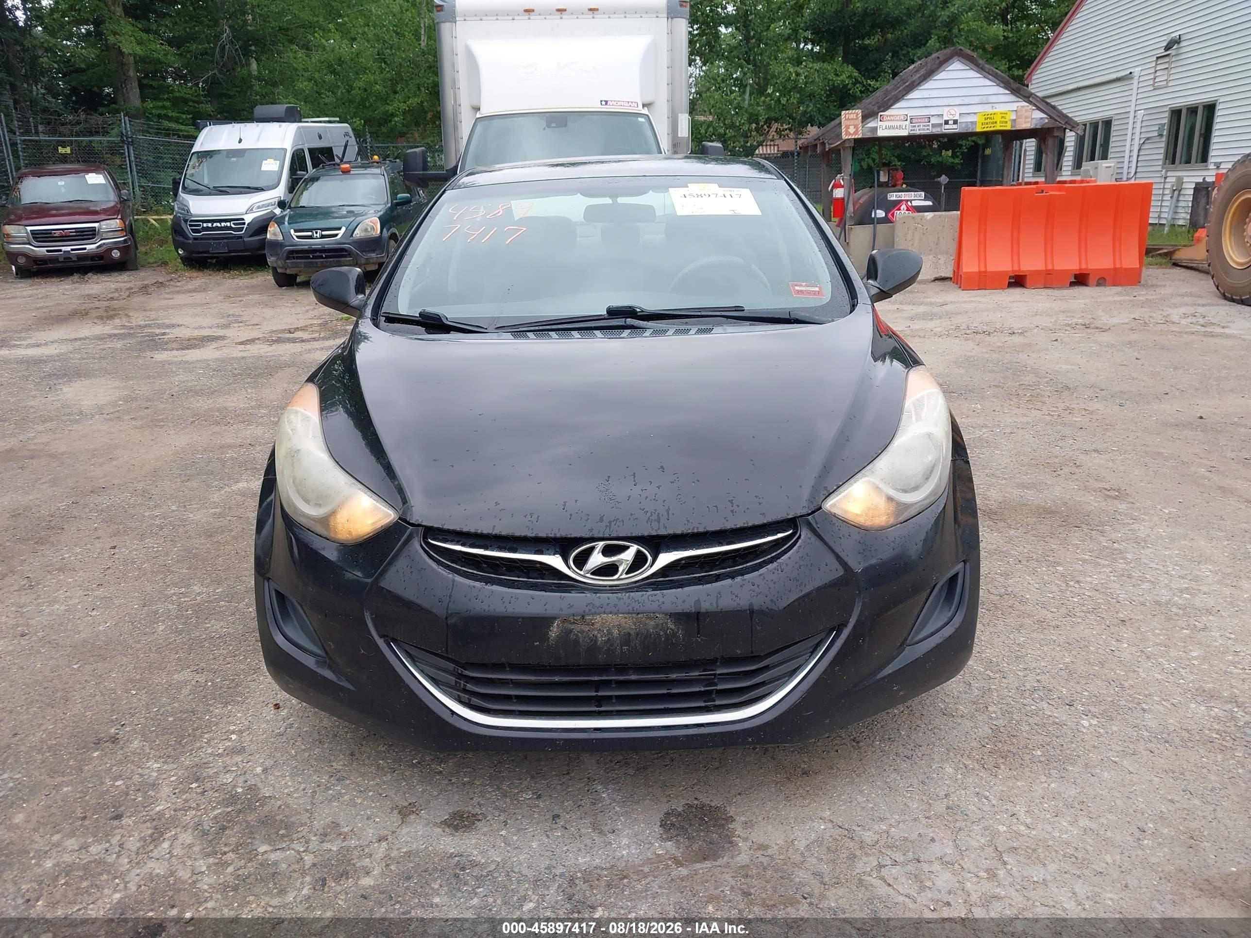 2011 Hyundai Elantra Gls Black vin: 5NPDH4AEXBH045478