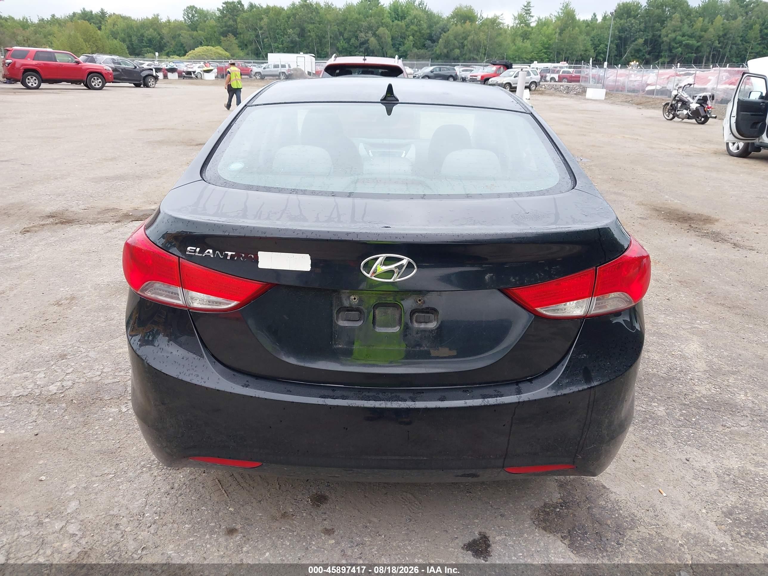 2011 Hyundai Elantra Gls Black vin: 5NPDH4AEXBH045478