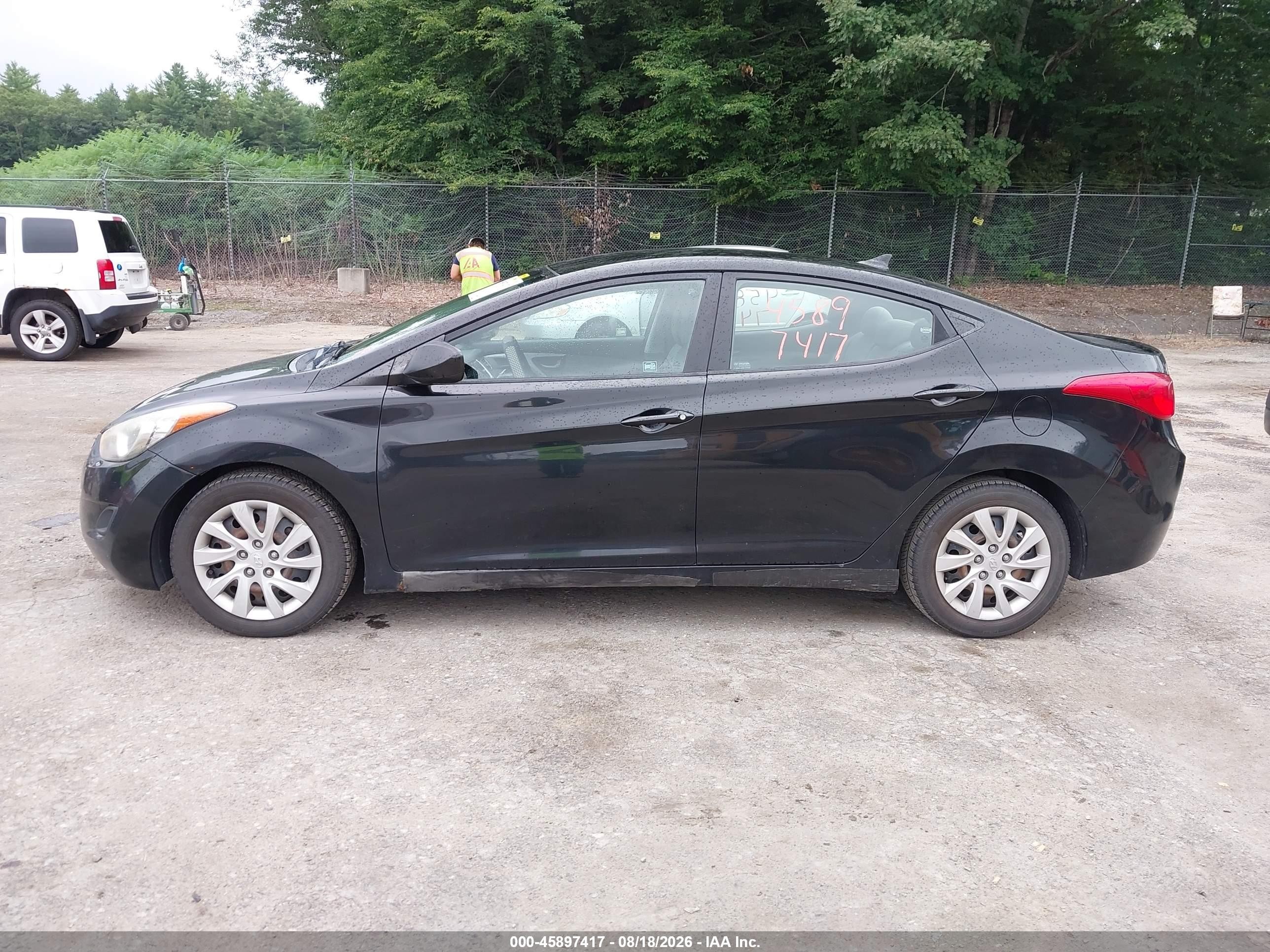 2011 Hyundai Elantra Gls Black vin: 5NPDH4AEXBH045478